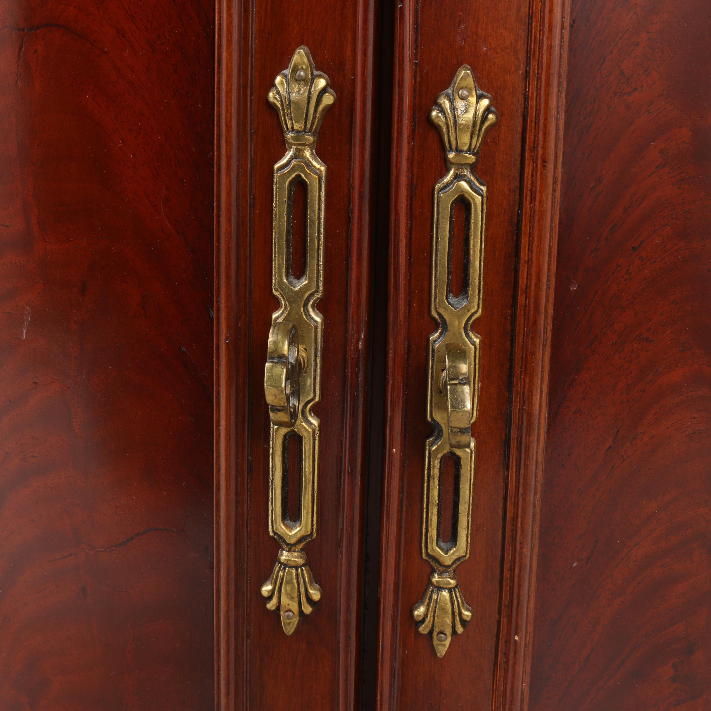 French Provincial Style Burl Wood Demilune Nightstand by Regency House, 21st C.