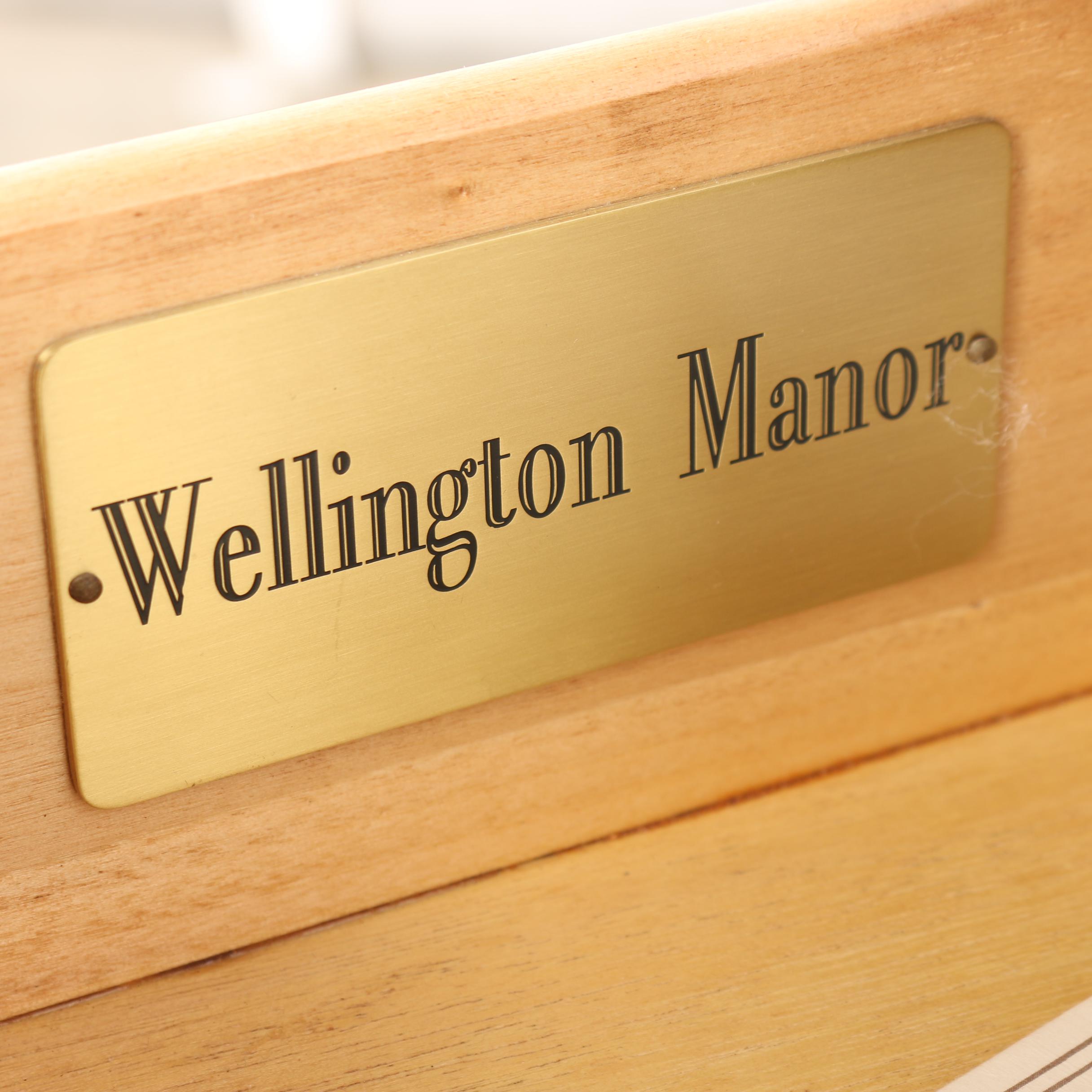 French Provincial Style Burl Wood Demilune Nightstand by Regency House, 21st C.