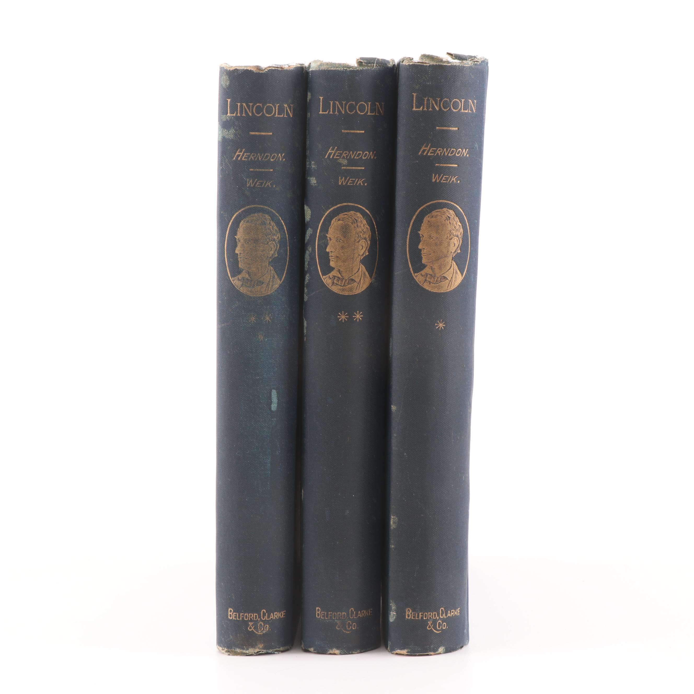 1889 "Herndon's Lincoln" Biography in Three Volumes