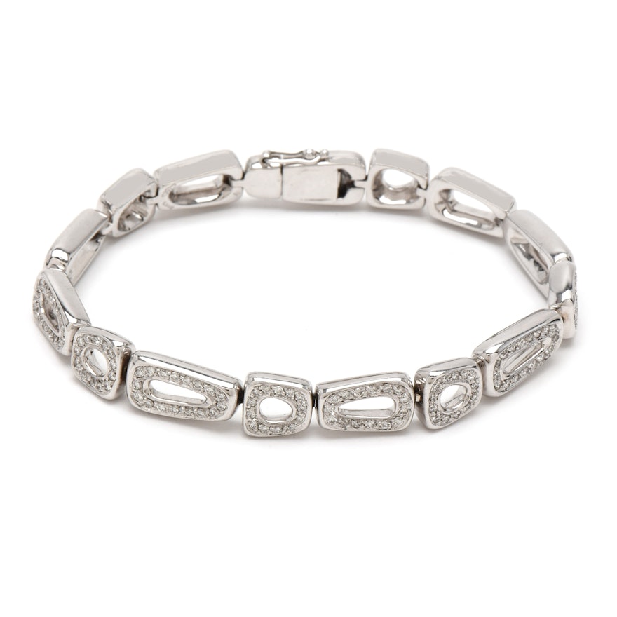 18K White Gold 2.45 CTW Diamond Bracelet