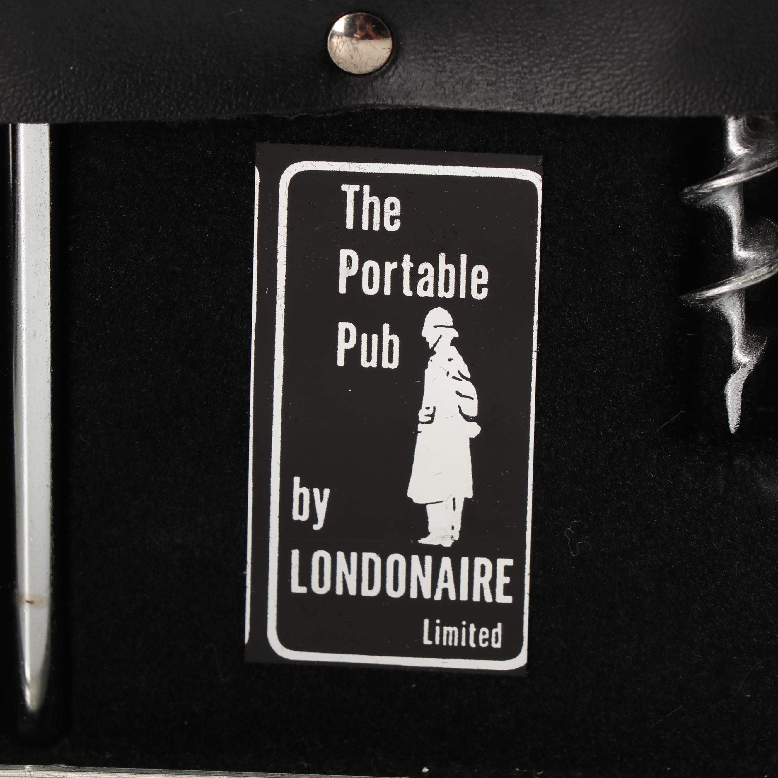 Vintage "The Portable Pub" Liquor Travel Set by Londonaire