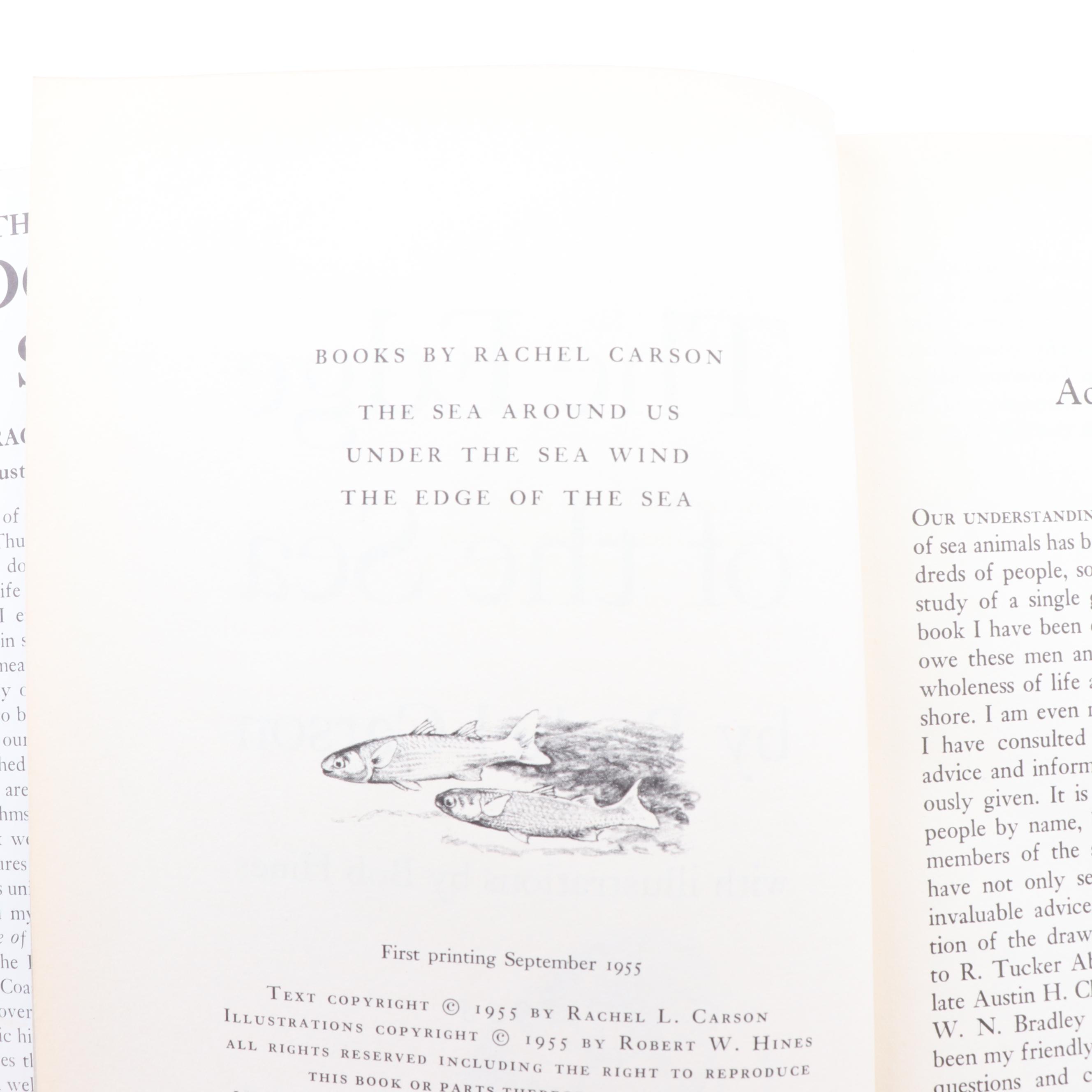 Rachel Carson Books including First Printing "The Edge of the Sea"
