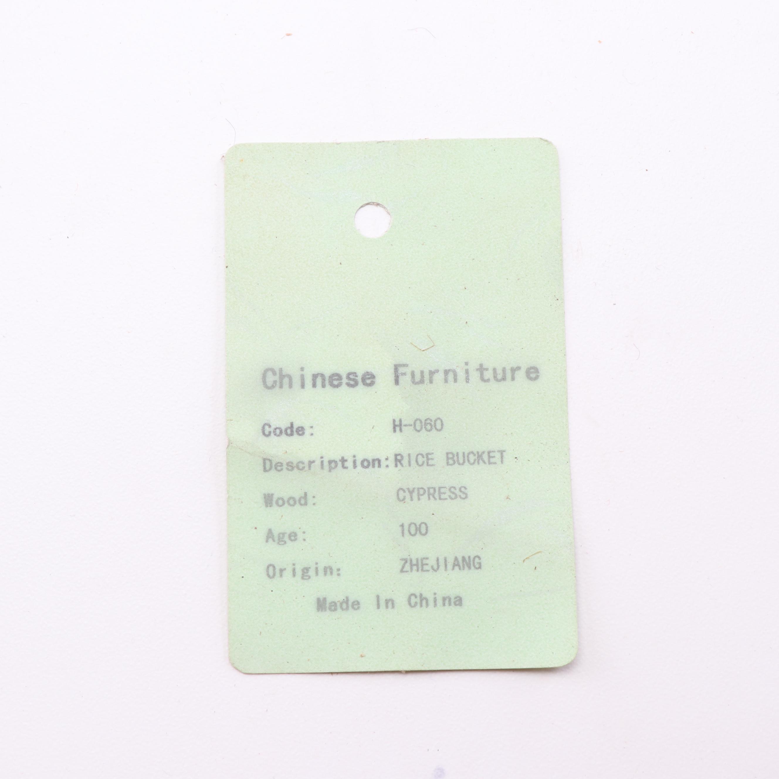 Chinese Hand-Painted Cypress Rice Buckets