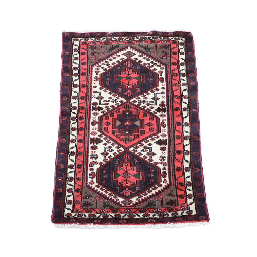 Hand-Knotted Persian Zanjan Area Rug