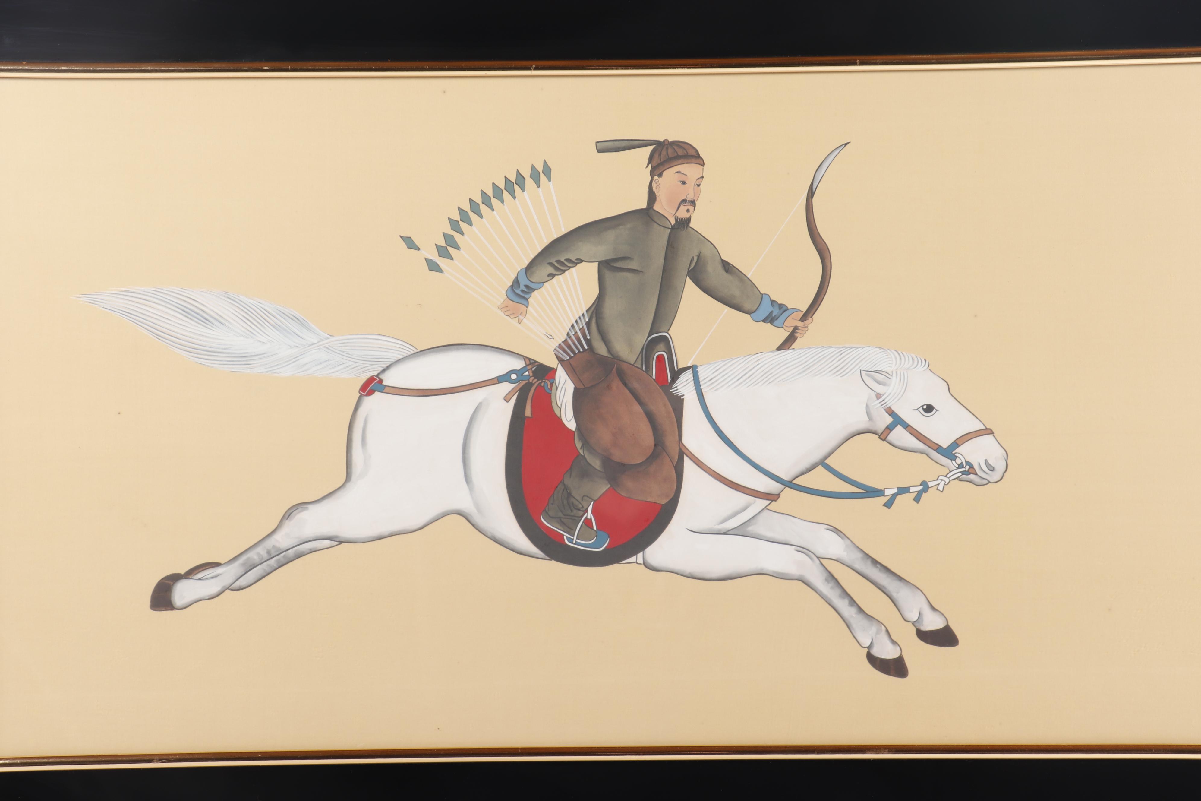 Silk Painting after Lang Shining "Mangchan Lays Low the Enemy Ranks"