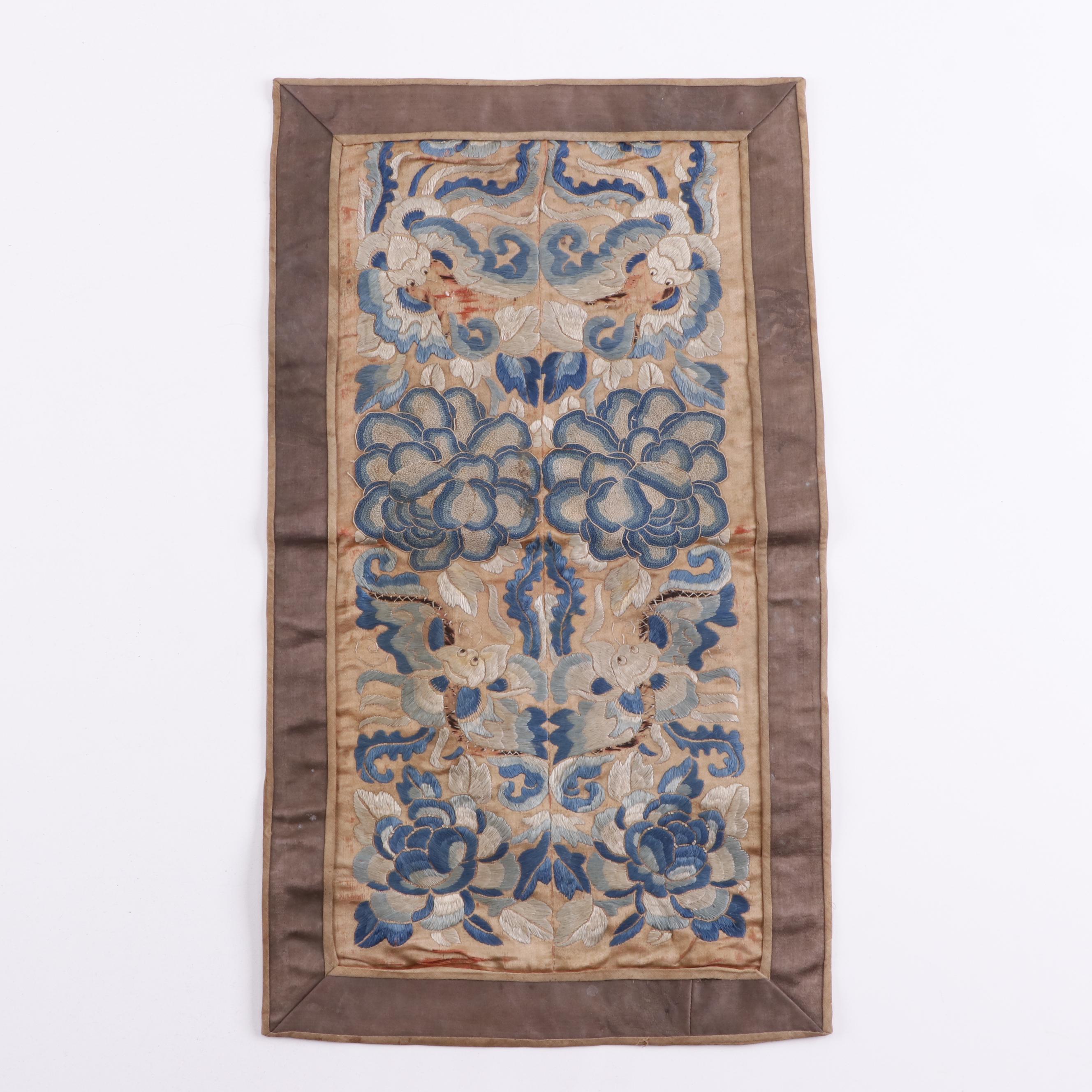 Late Qing Dynasty Silk Embroidered Textile