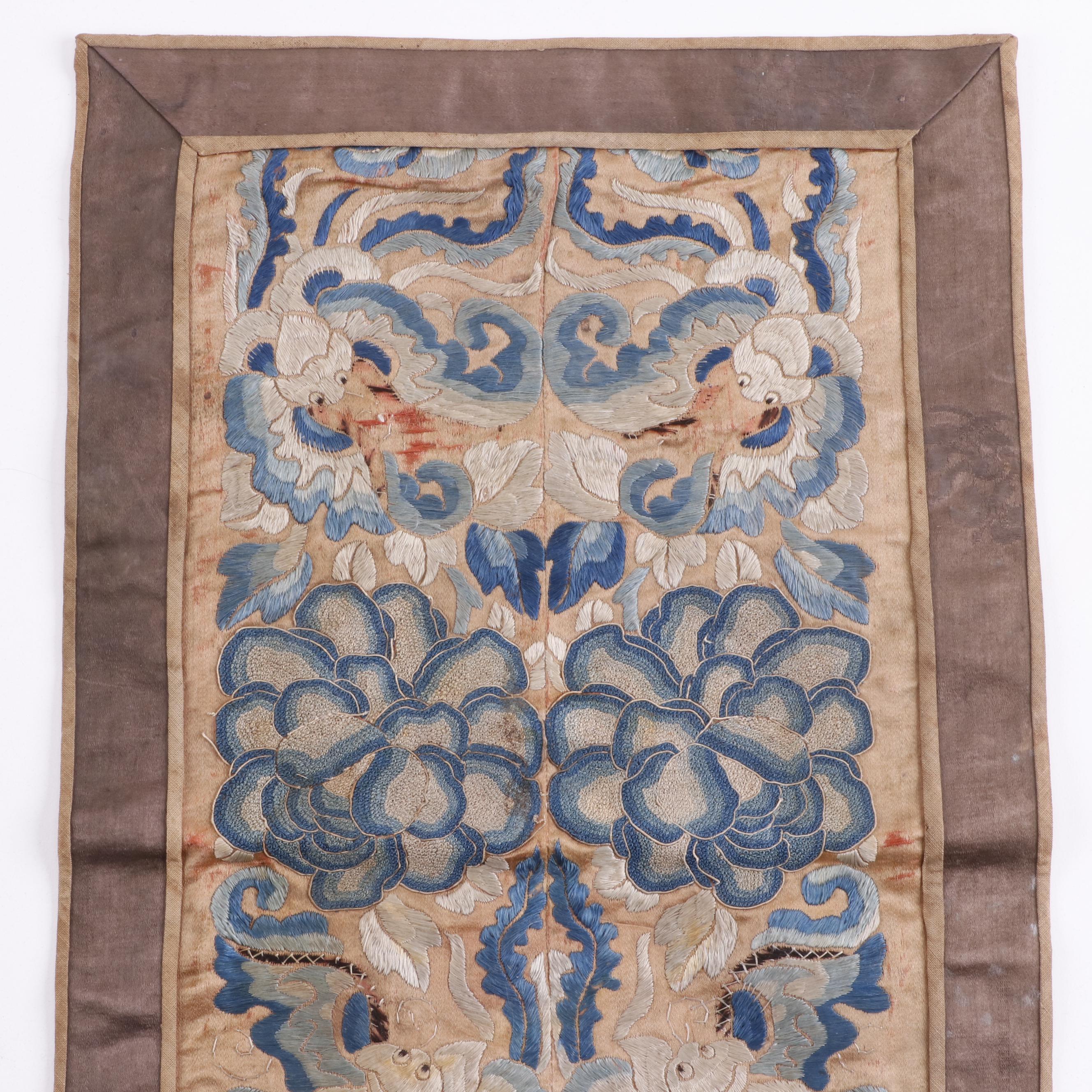 Late Qing Dynasty Silk Embroidered Textile