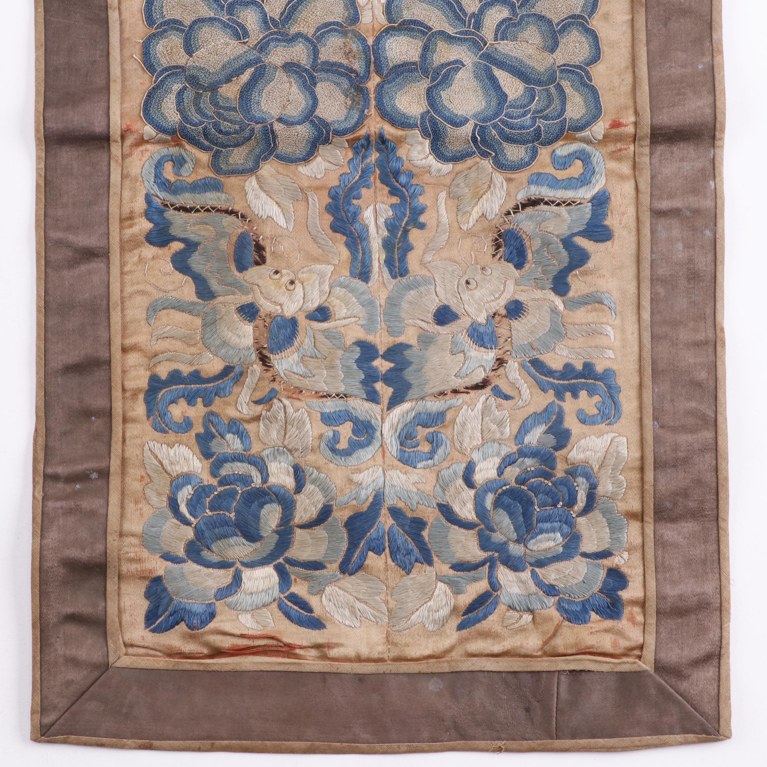 Late Qing Dynasty Silk Embroidered Textile