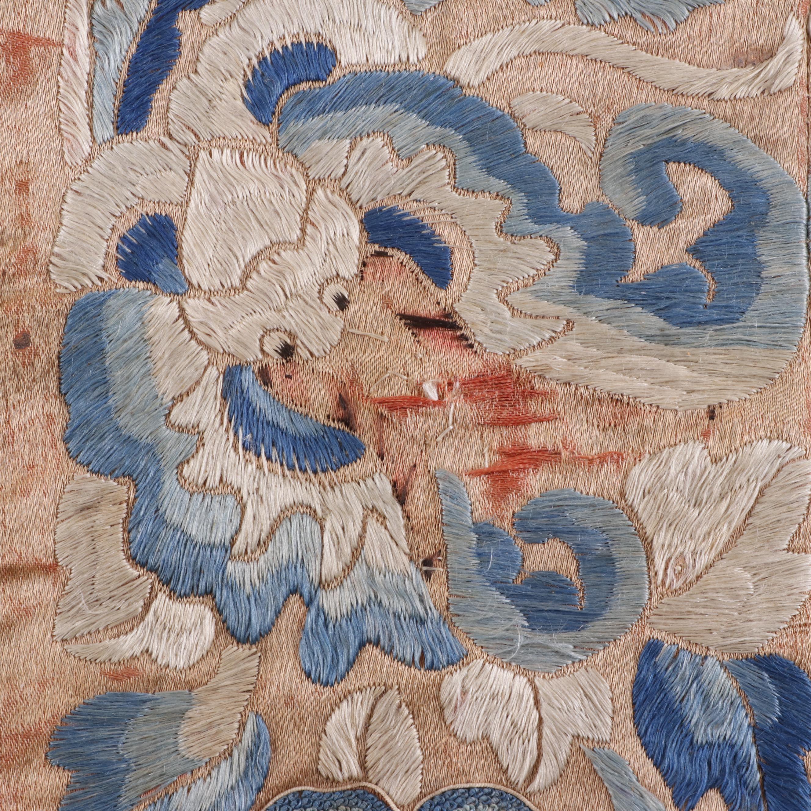 Late Qing Dynasty Silk Embroidered Textile