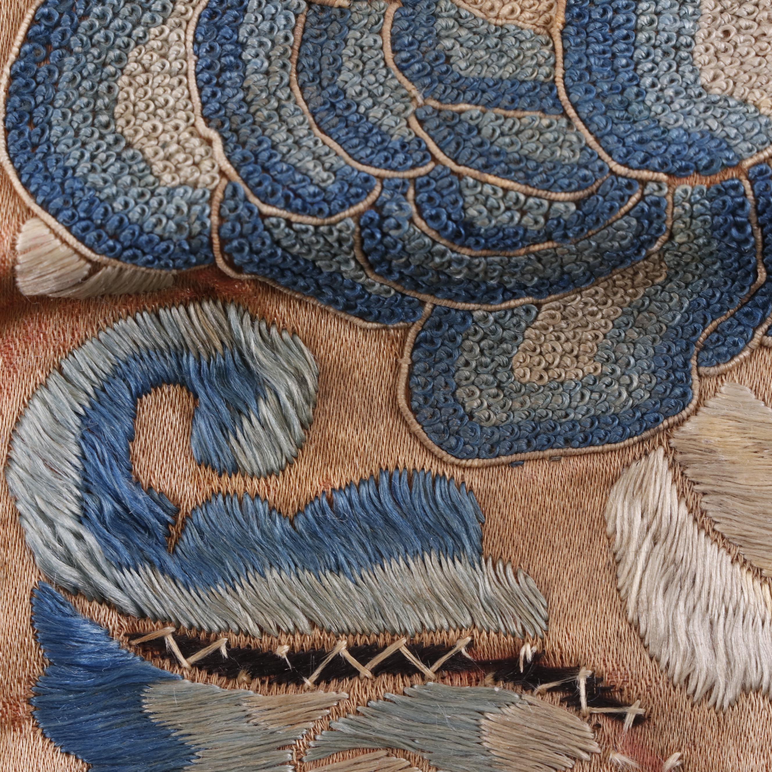 Late Qing Dynasty Silk Embroidered Textile
