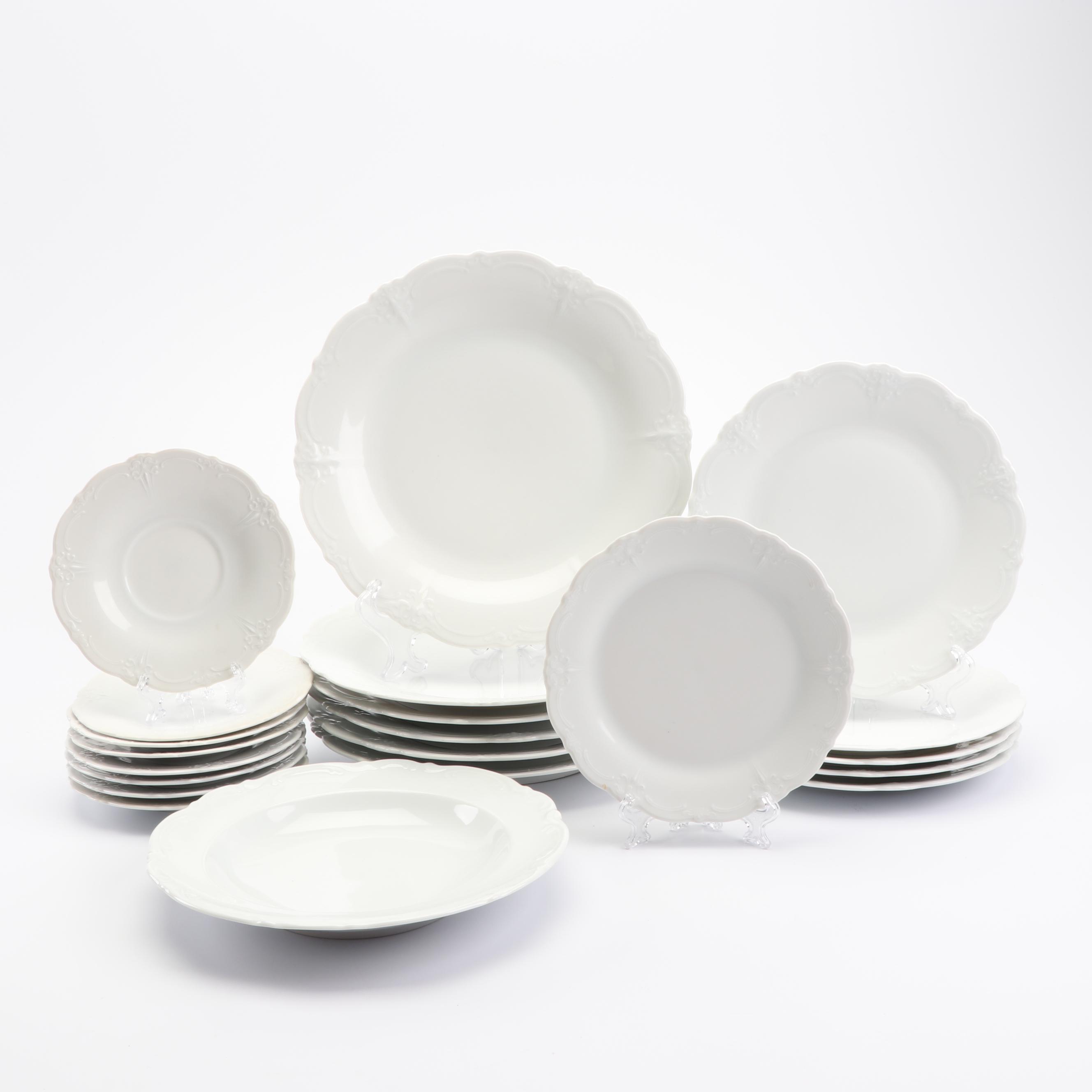 Alt Tirschenreuth "Baronesse" Dinnerware Set and Mitterteich Soup Bowl