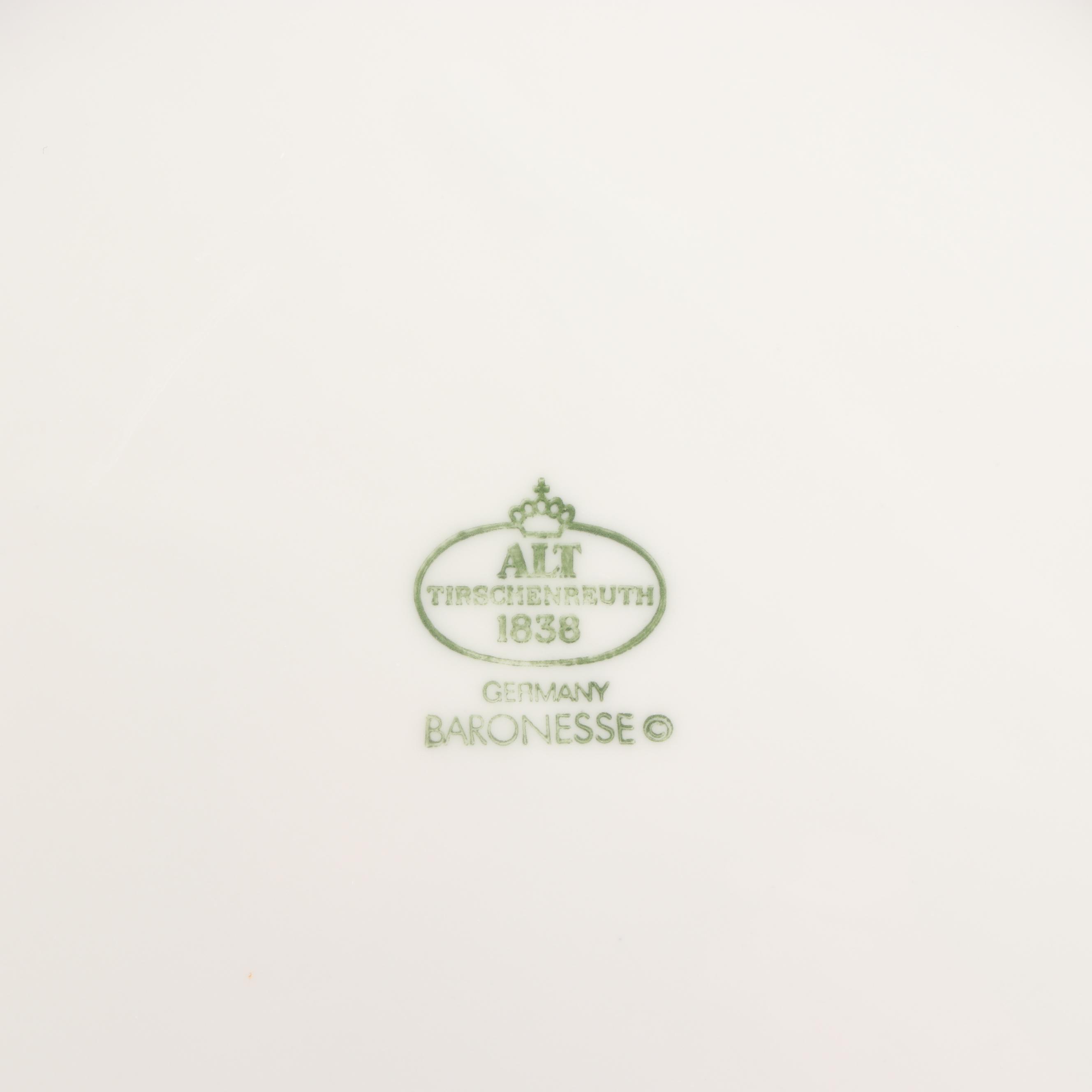 Alt Tirschenreuth "Baronesse" Dinnerware Set and Mitterteich Soup Bowl