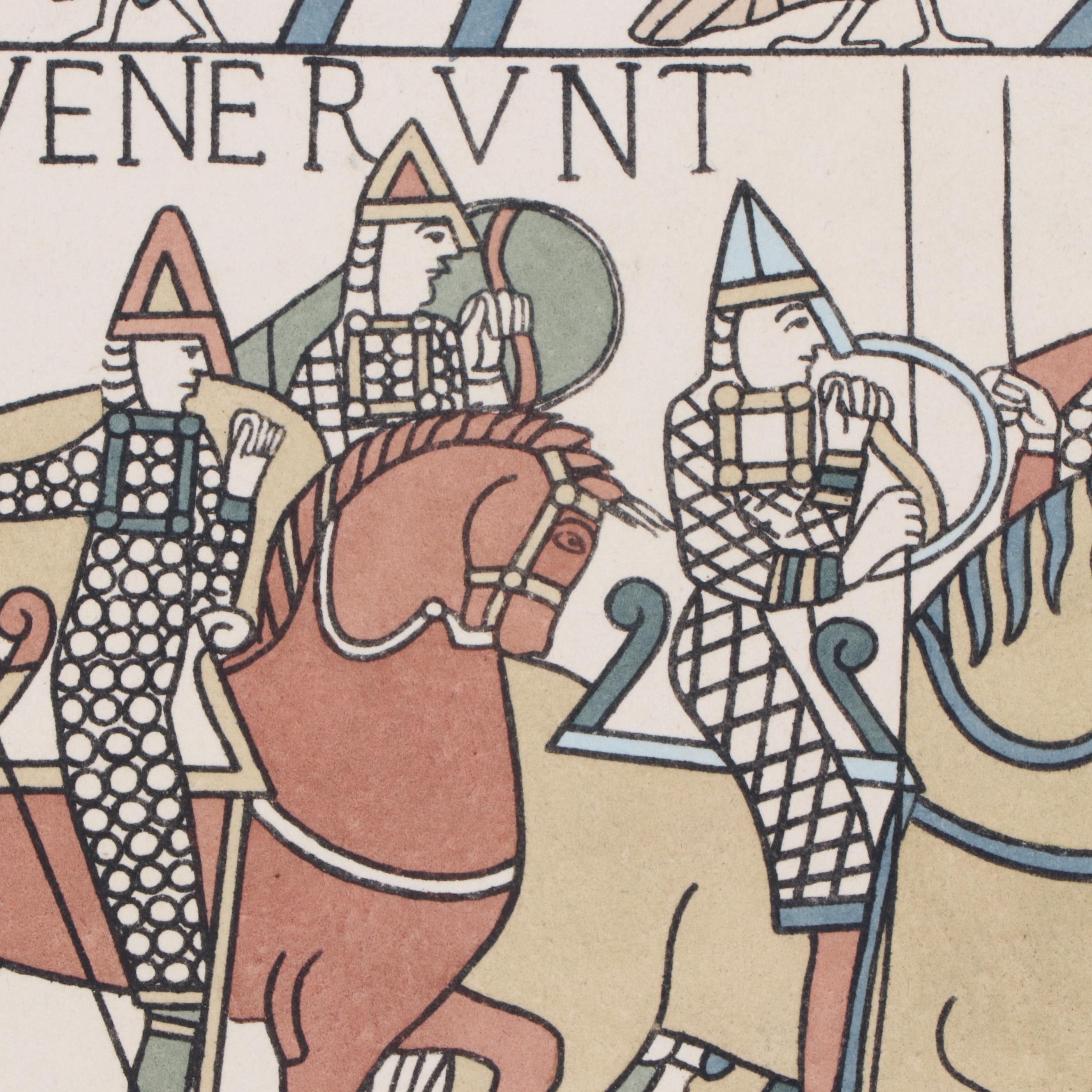 James Basire II Hand-Colored Etchings "The Tapestry of Bayeux"