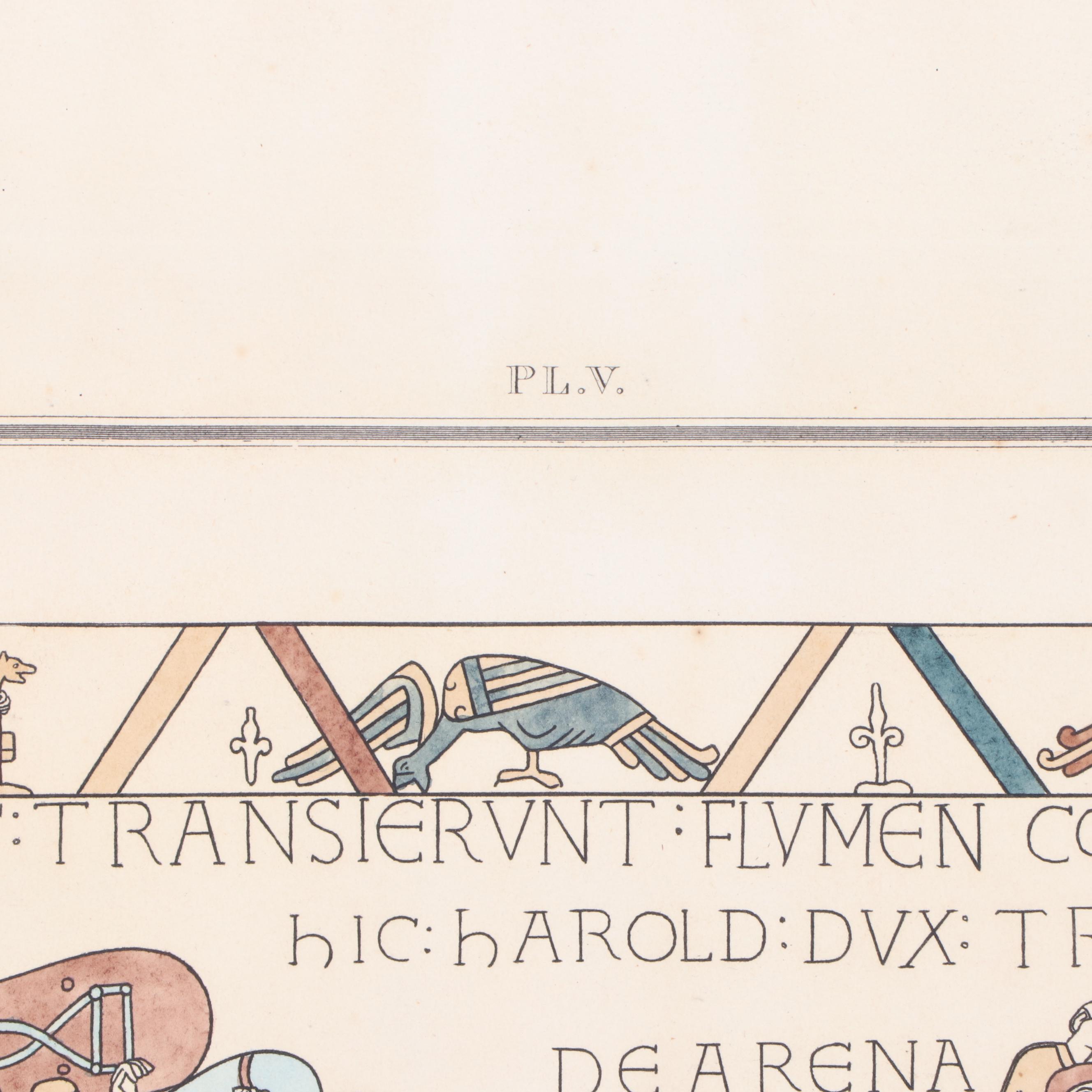 James Basire II Hand-Colored Etchings "The Tapestry of Bayeux"