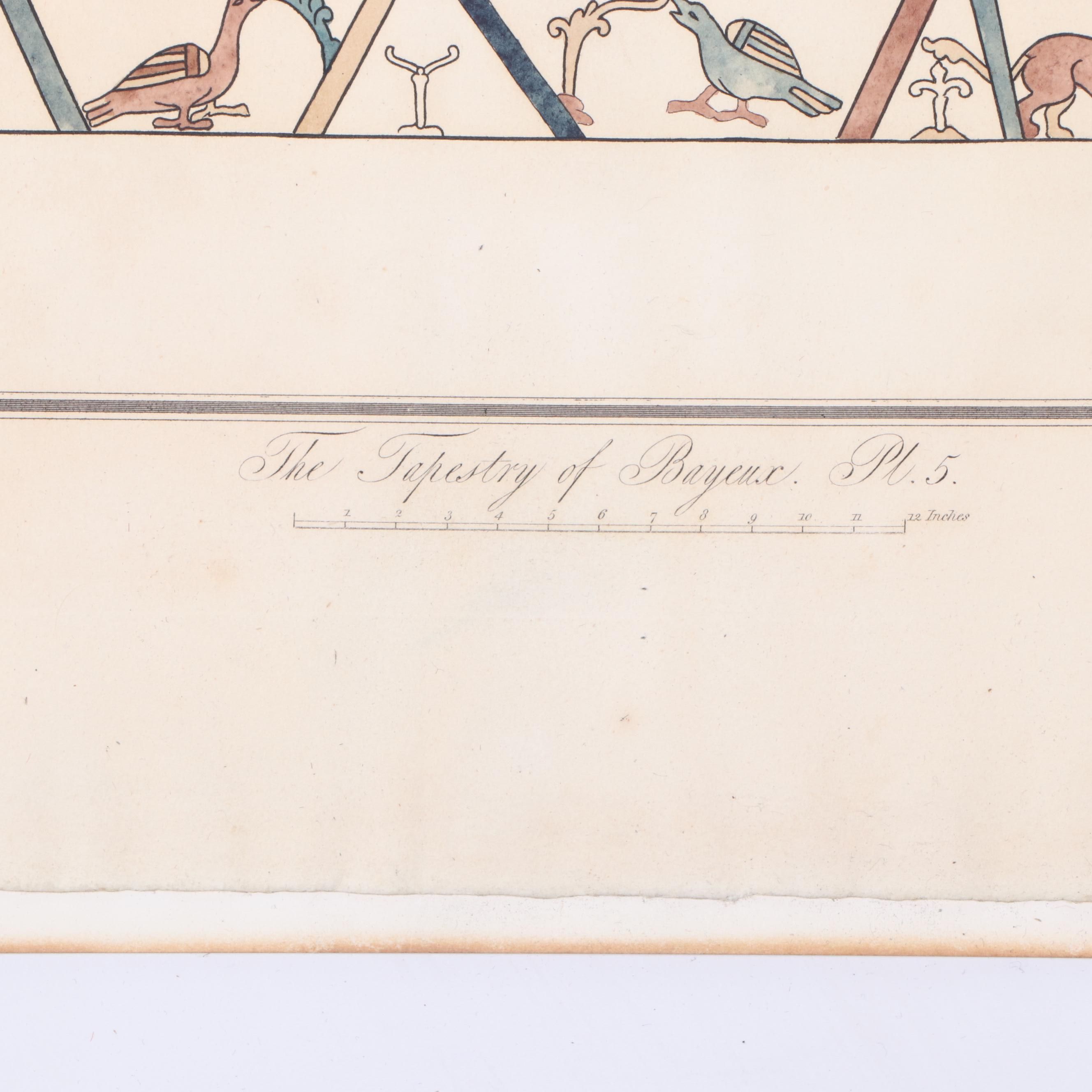 James Basire II Hand-Colored Etchings "The Tapestry of Bayeux"