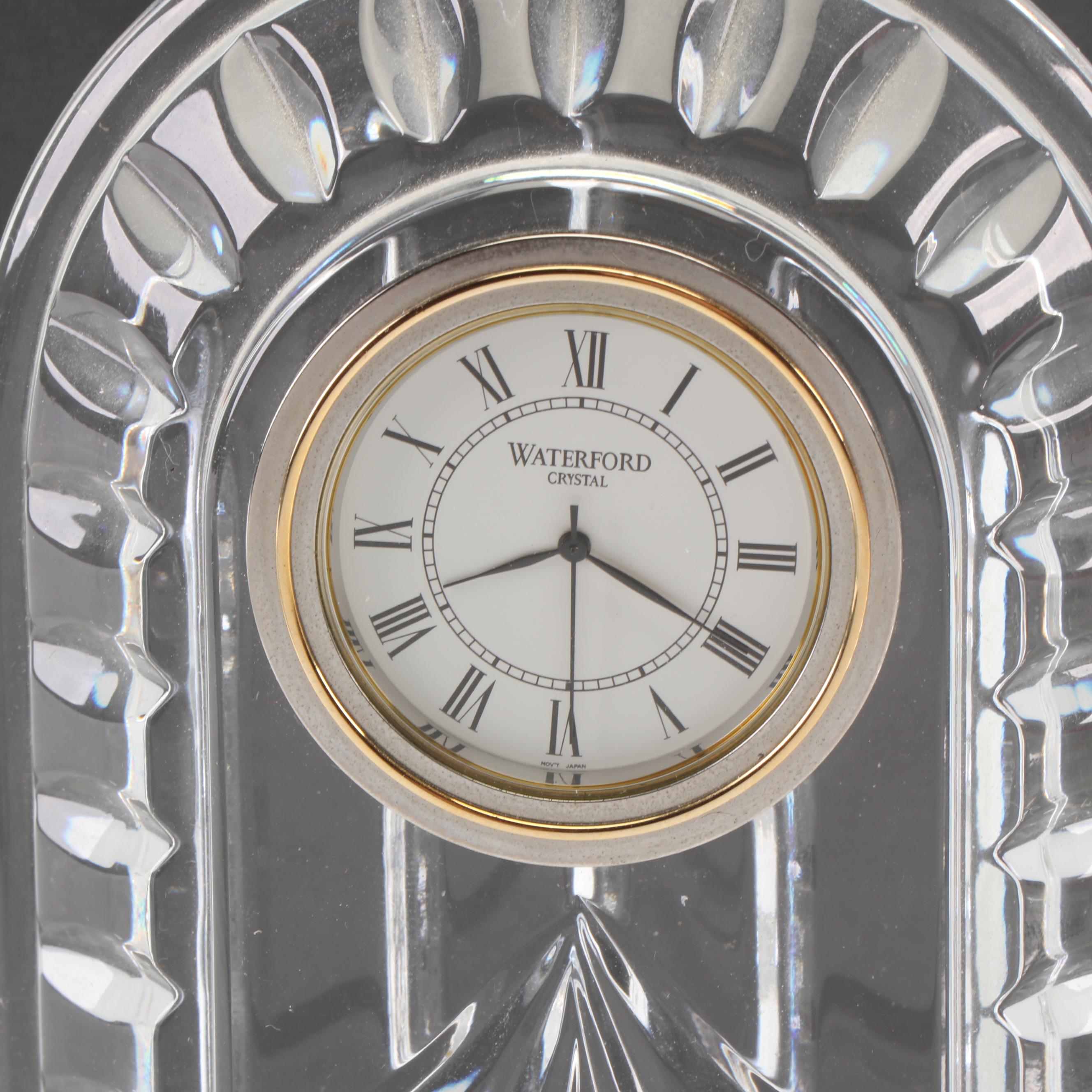 Waterford Crystal Miniature Shelf Clocks including "Overture"