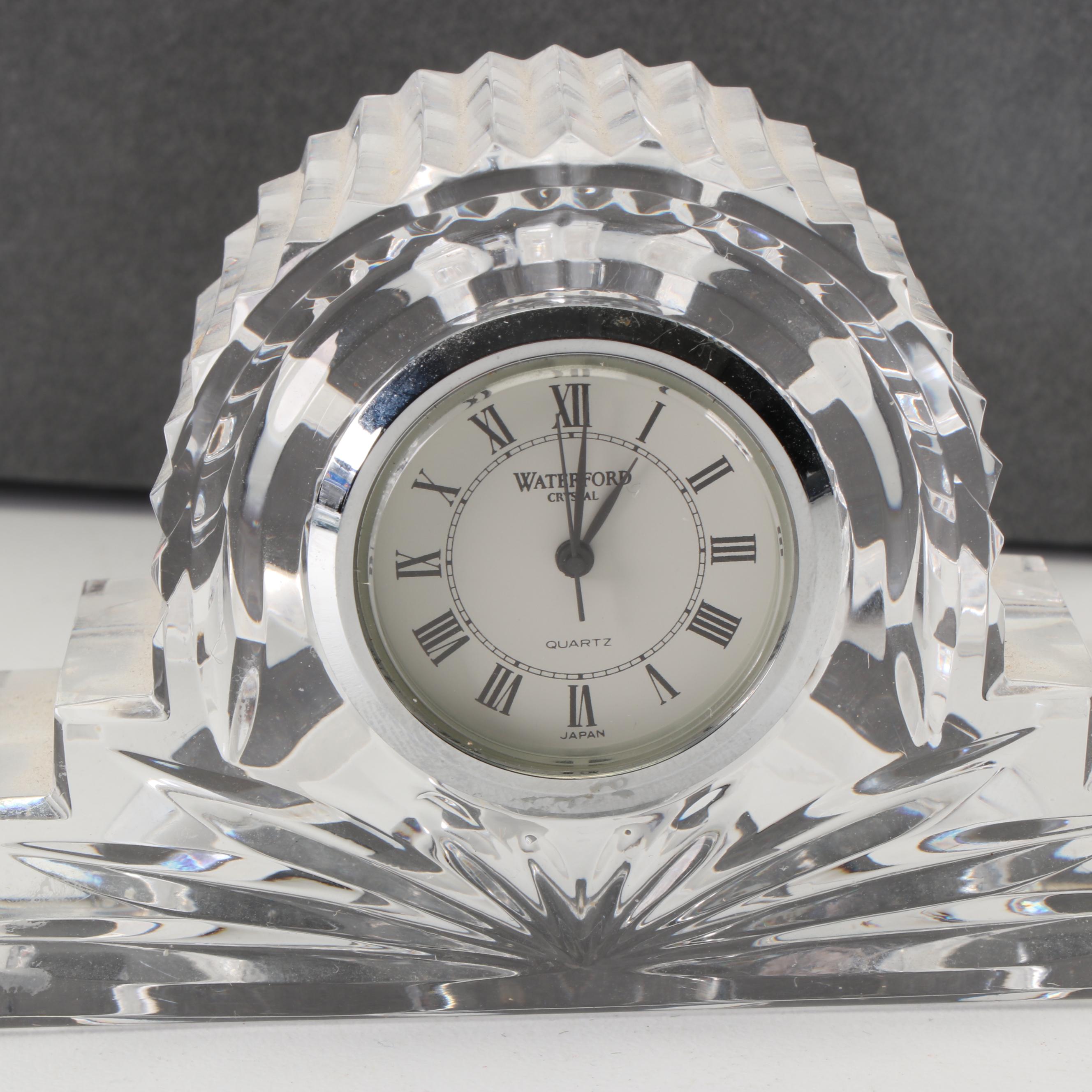 Waterford Crystal Miniature Shelf Clocks including "Overture"