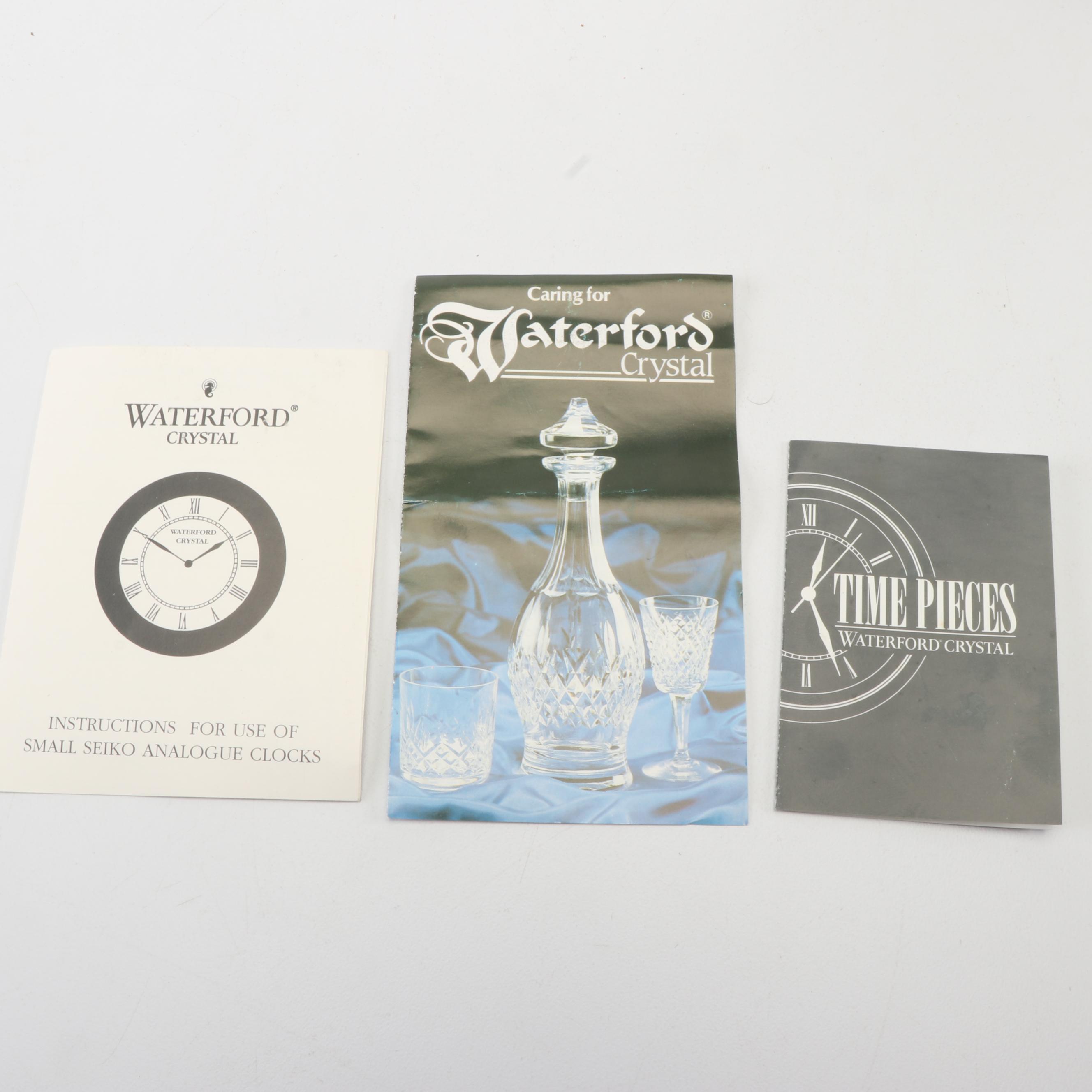 Waterford Crystal Miniature Shelf Clocks including "Overture"