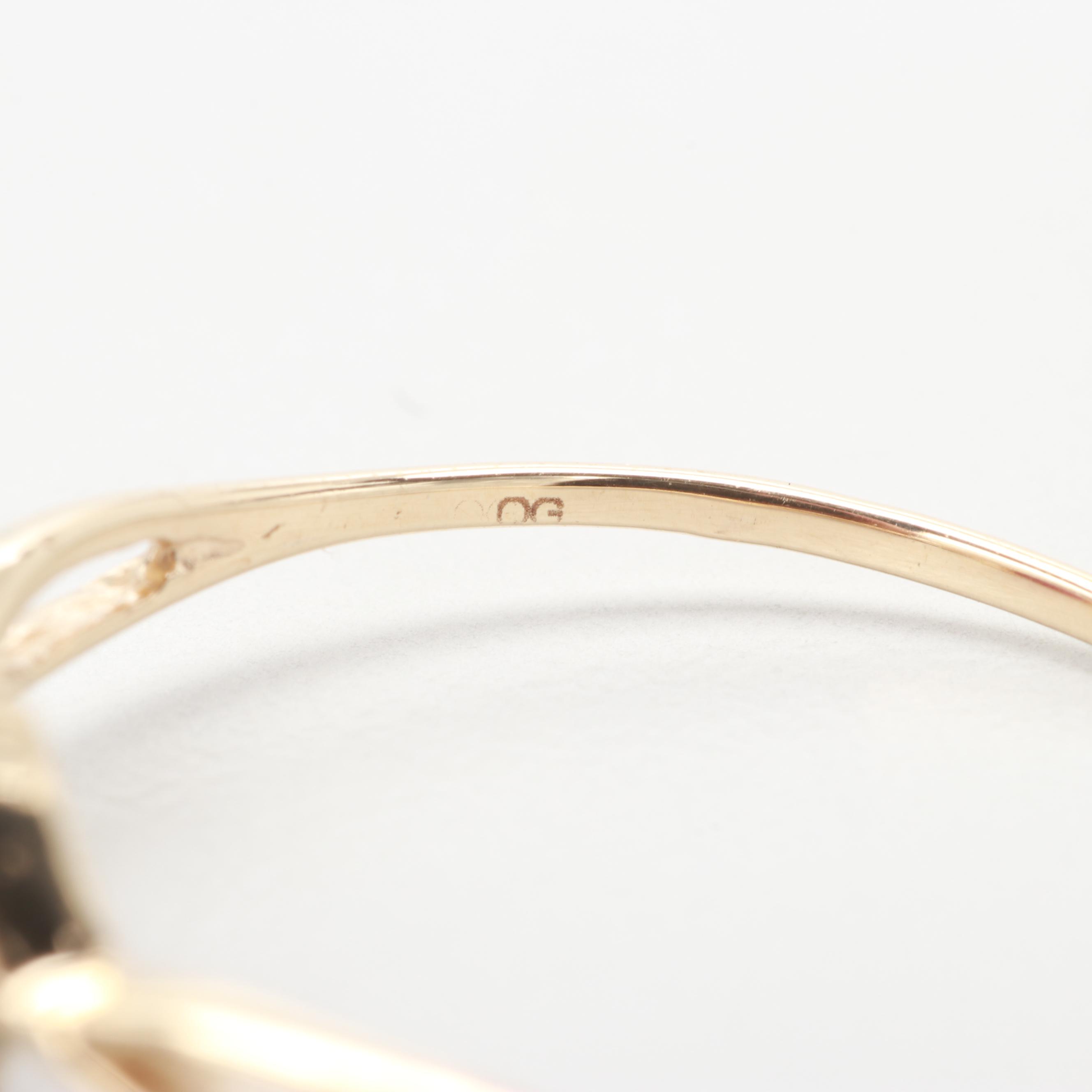 14K Yellow Gold Ruby Ring