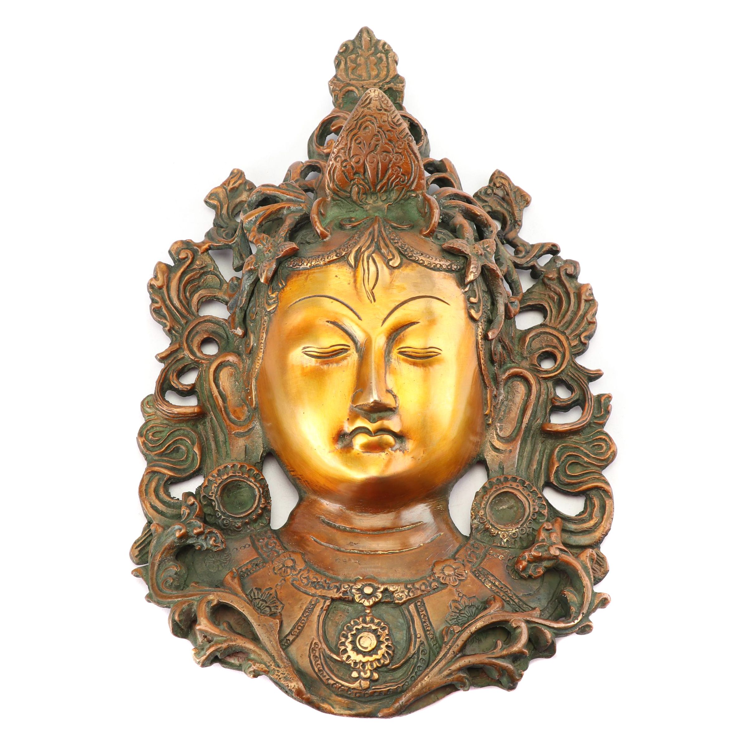 Cast Metal Tārā Buddha Wall Hanging
