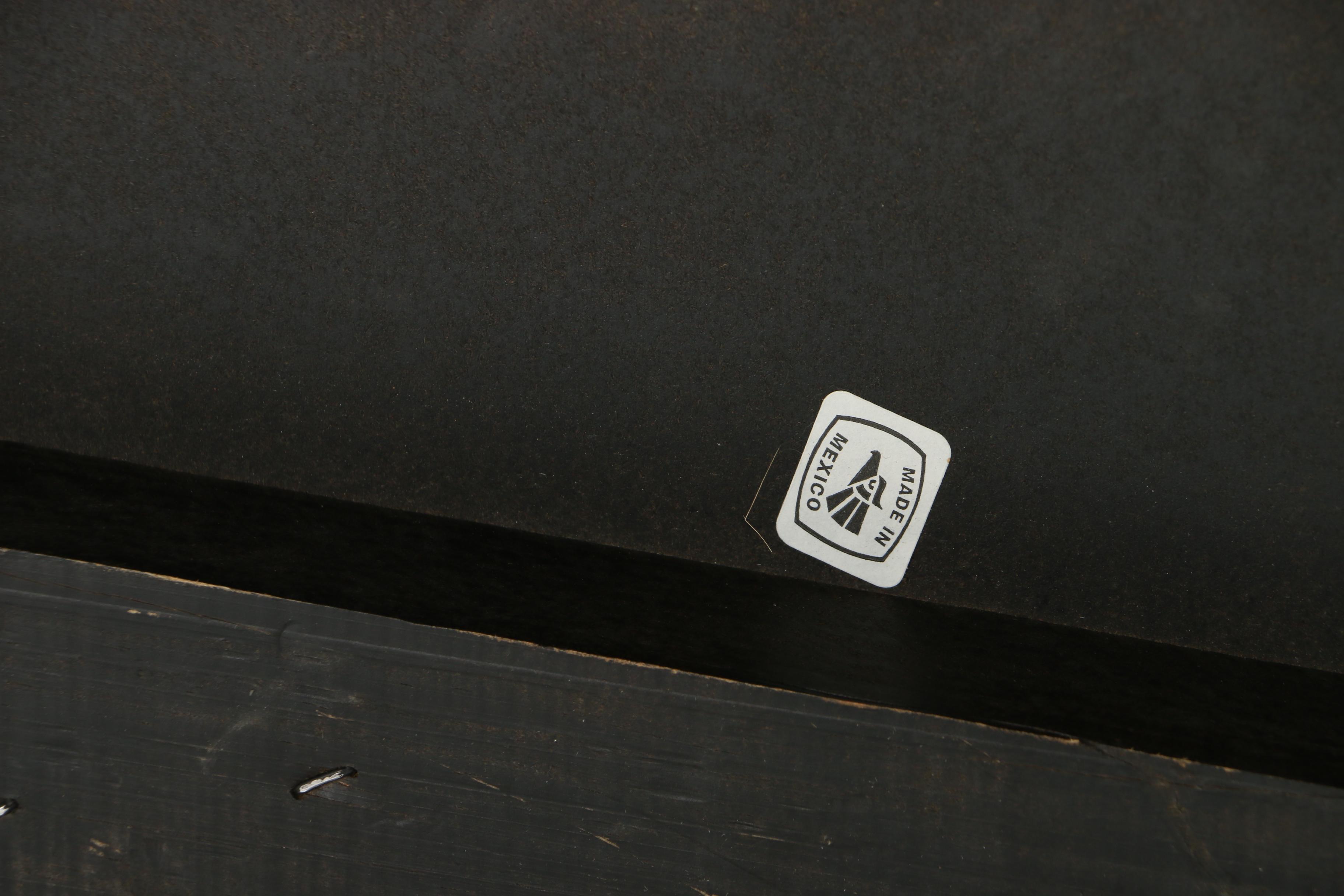 Contemporary "Arhaus" Mexican Iron and Hand Hammered Copper Oval Dining Table