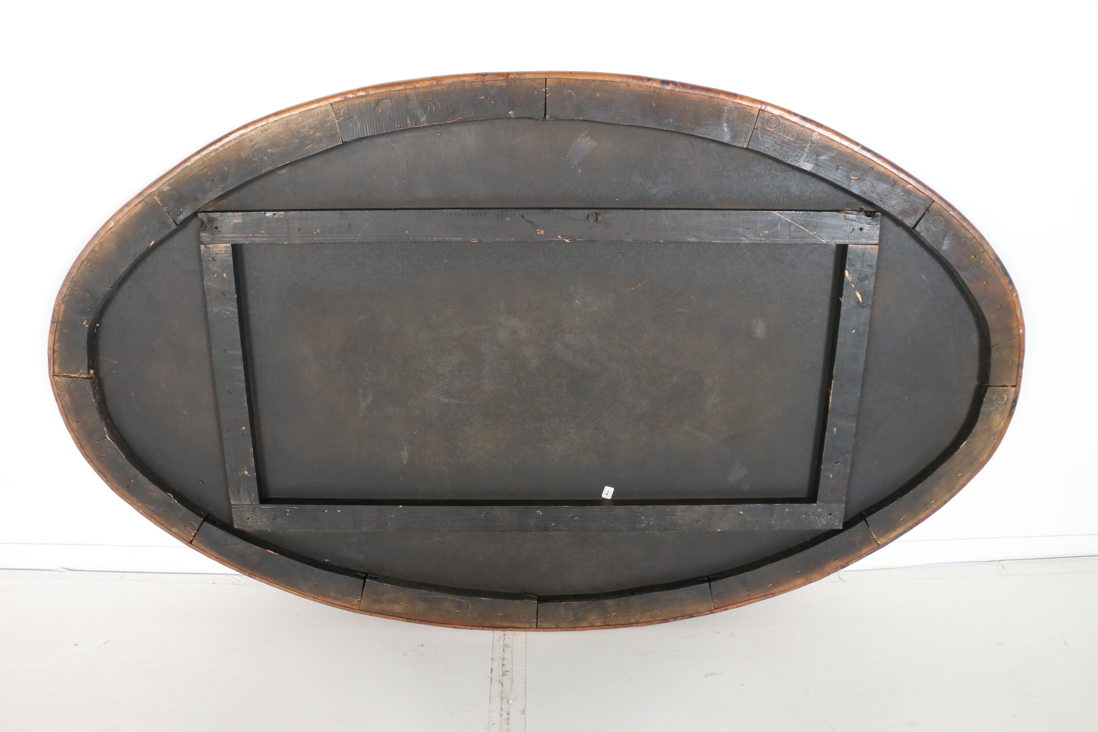 Contemporary "Arhaus" Mexican Iron and Hand Hammered Copper Oval Dining Table