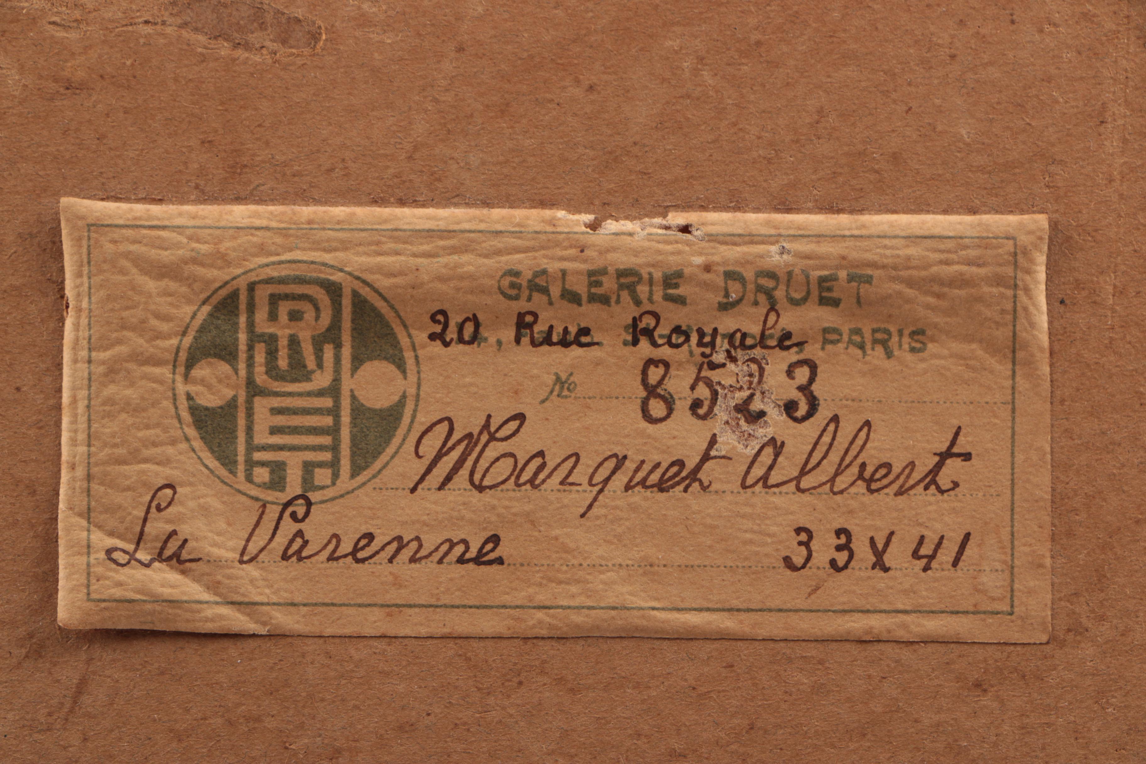 Albert Marquet 1915 Oil Painting "La Varenne"