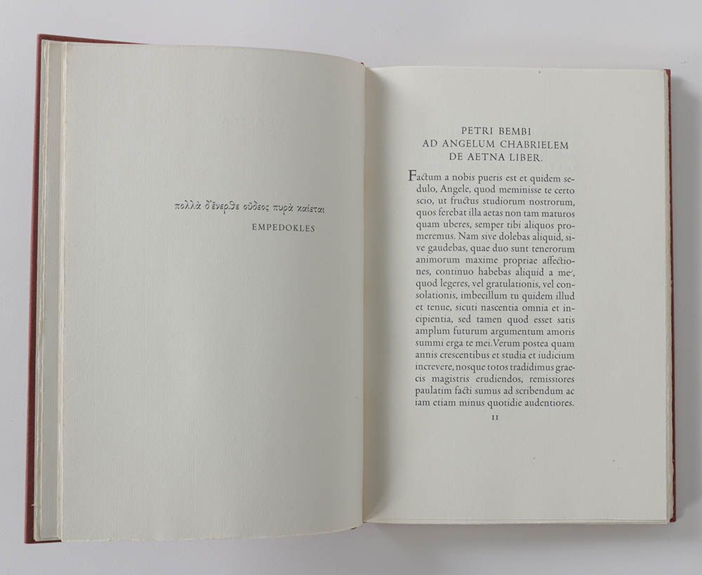 1969 Limited First English Translation "Pietro Bembo on Etna" by Pietro Bembo