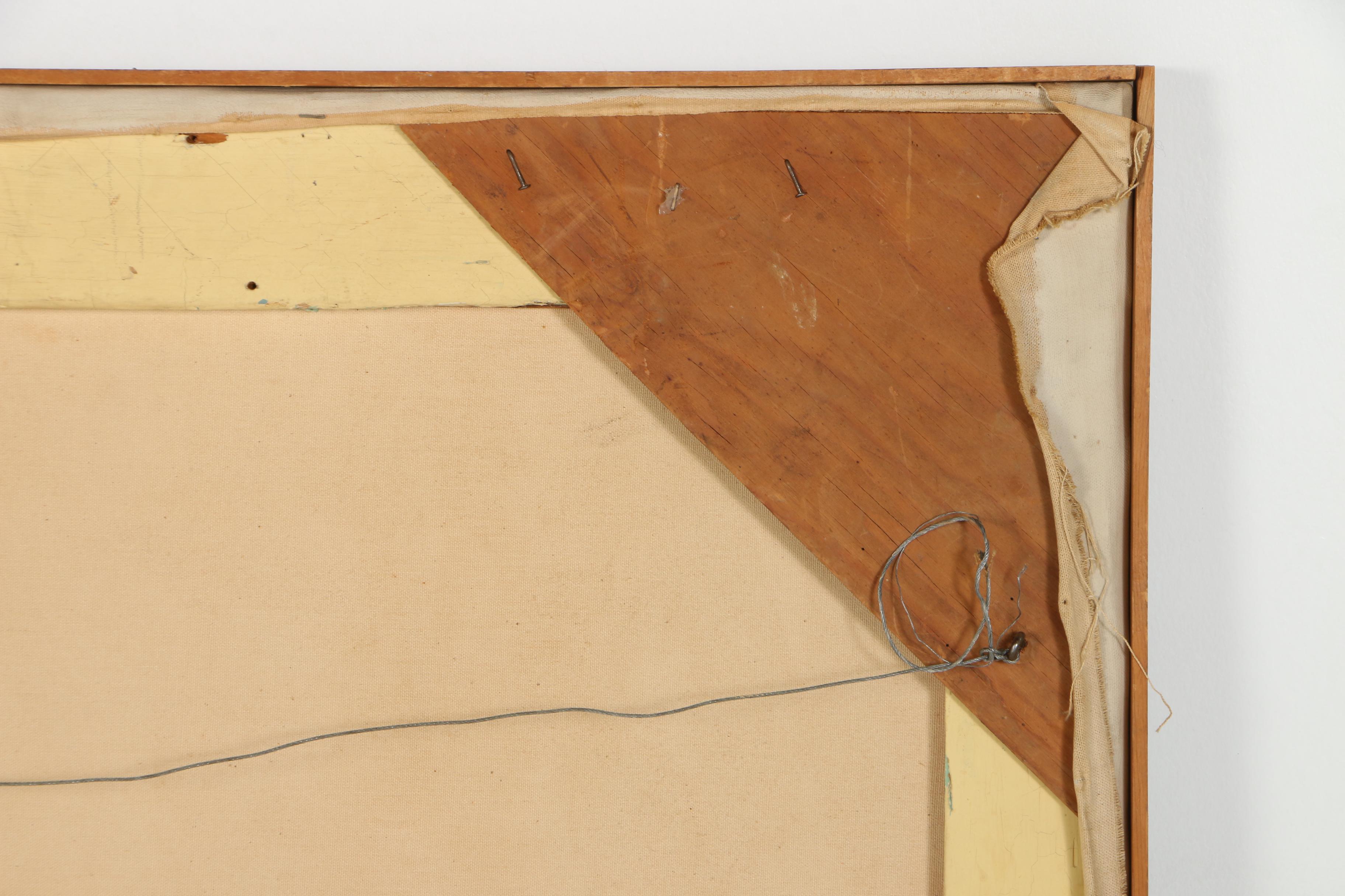 George Segal 1956 Monumental Oil Painting "Girl Combing Her Hair"