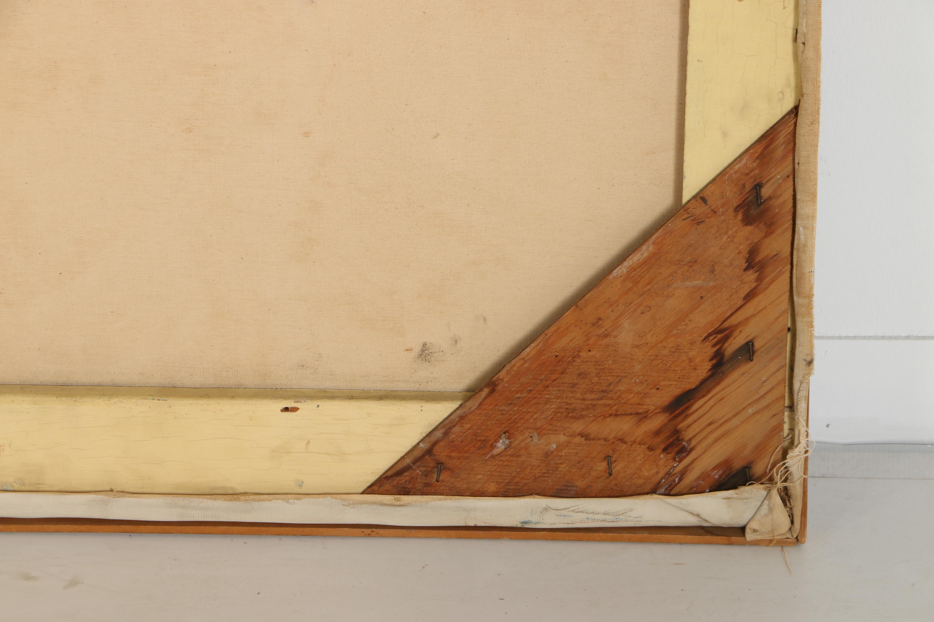 George Segal 1956 Monumental Oil Painting "Girl Combing Her Hair"