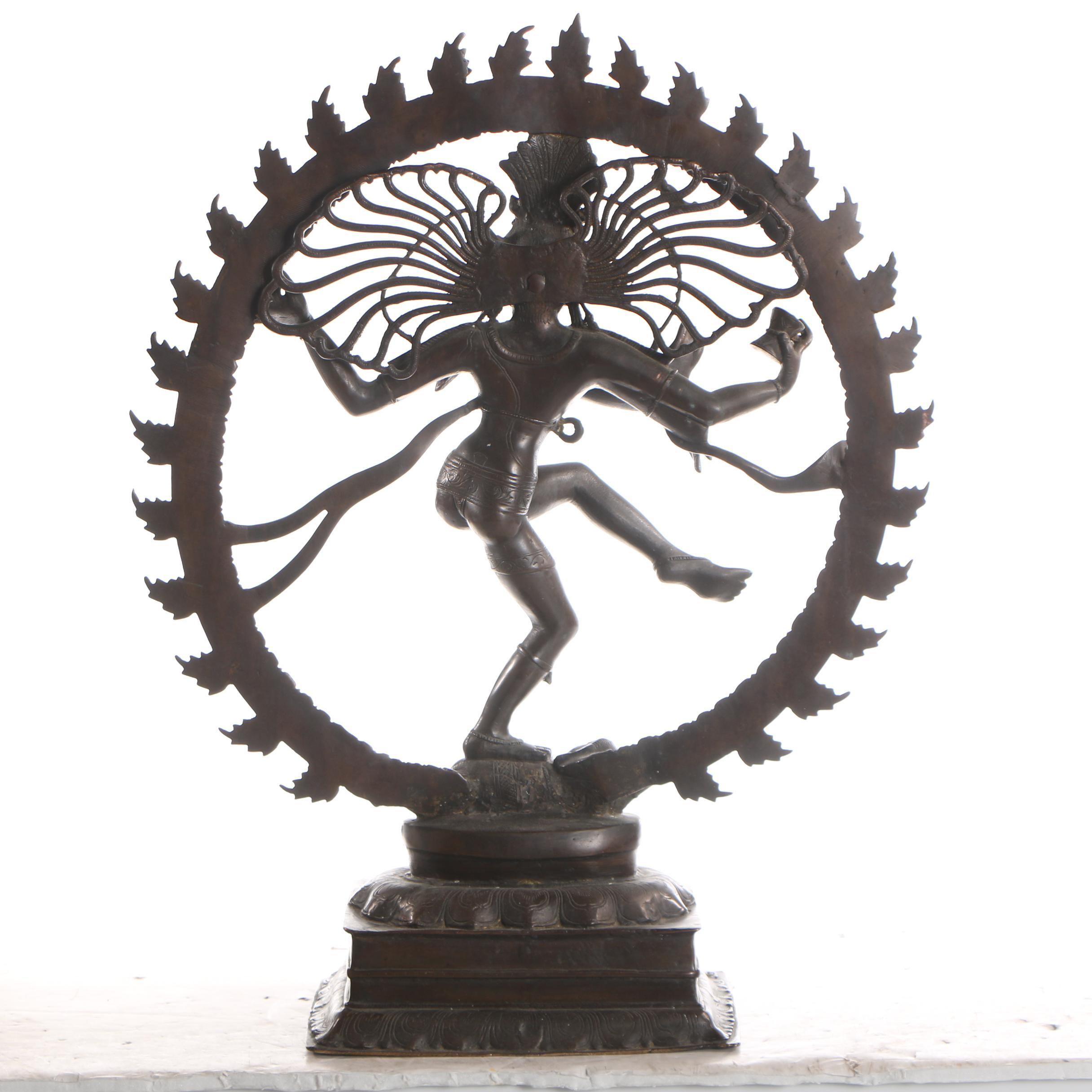 Shiva-Nataraja Bronze-Toned Metal Sculpture