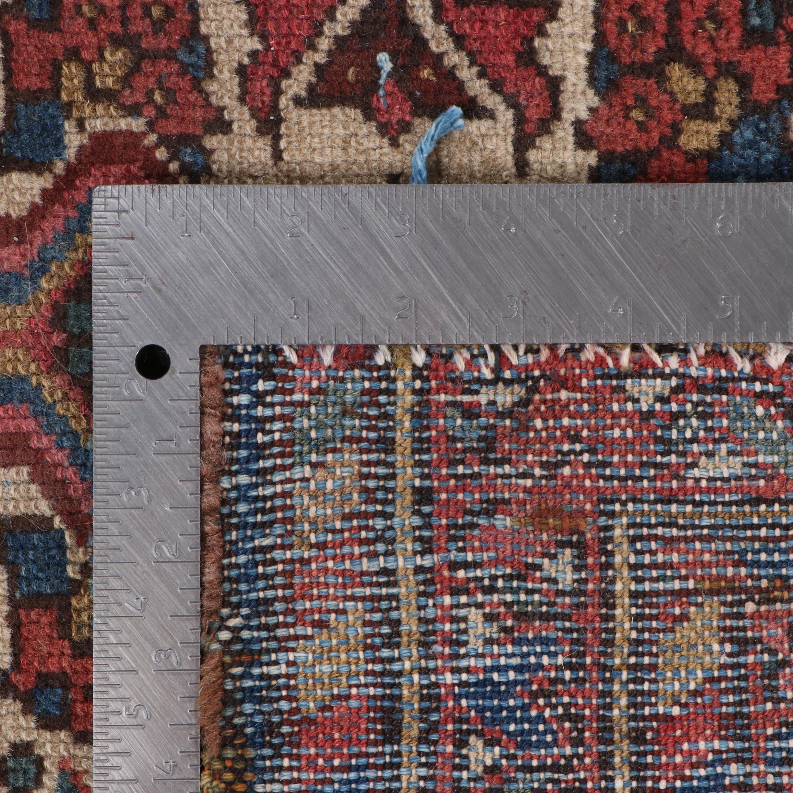 Hand-Knotted Persian Wool Rug and Remnant