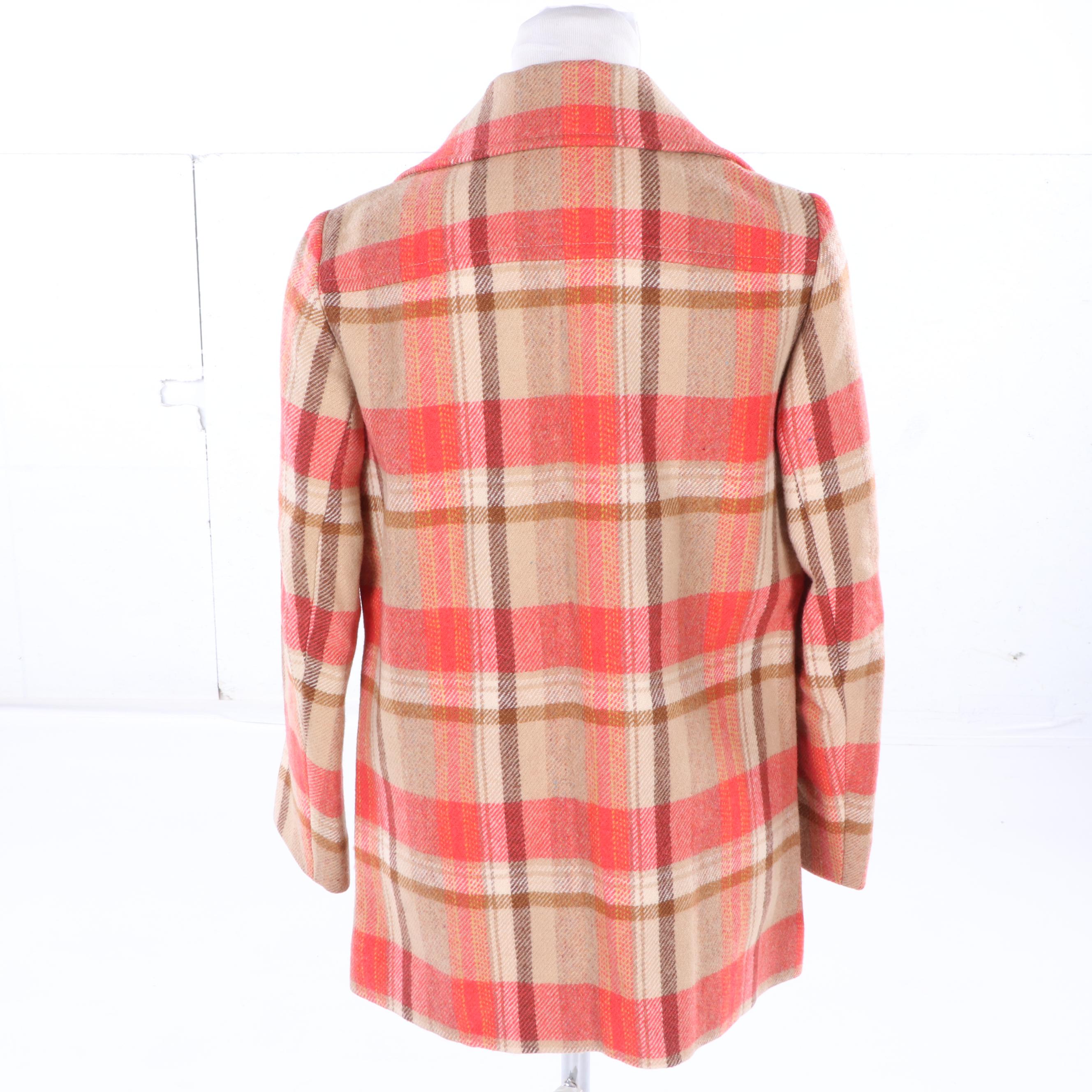Women's Vintage Young Pendleton Plaid Wool Shirt Jacket