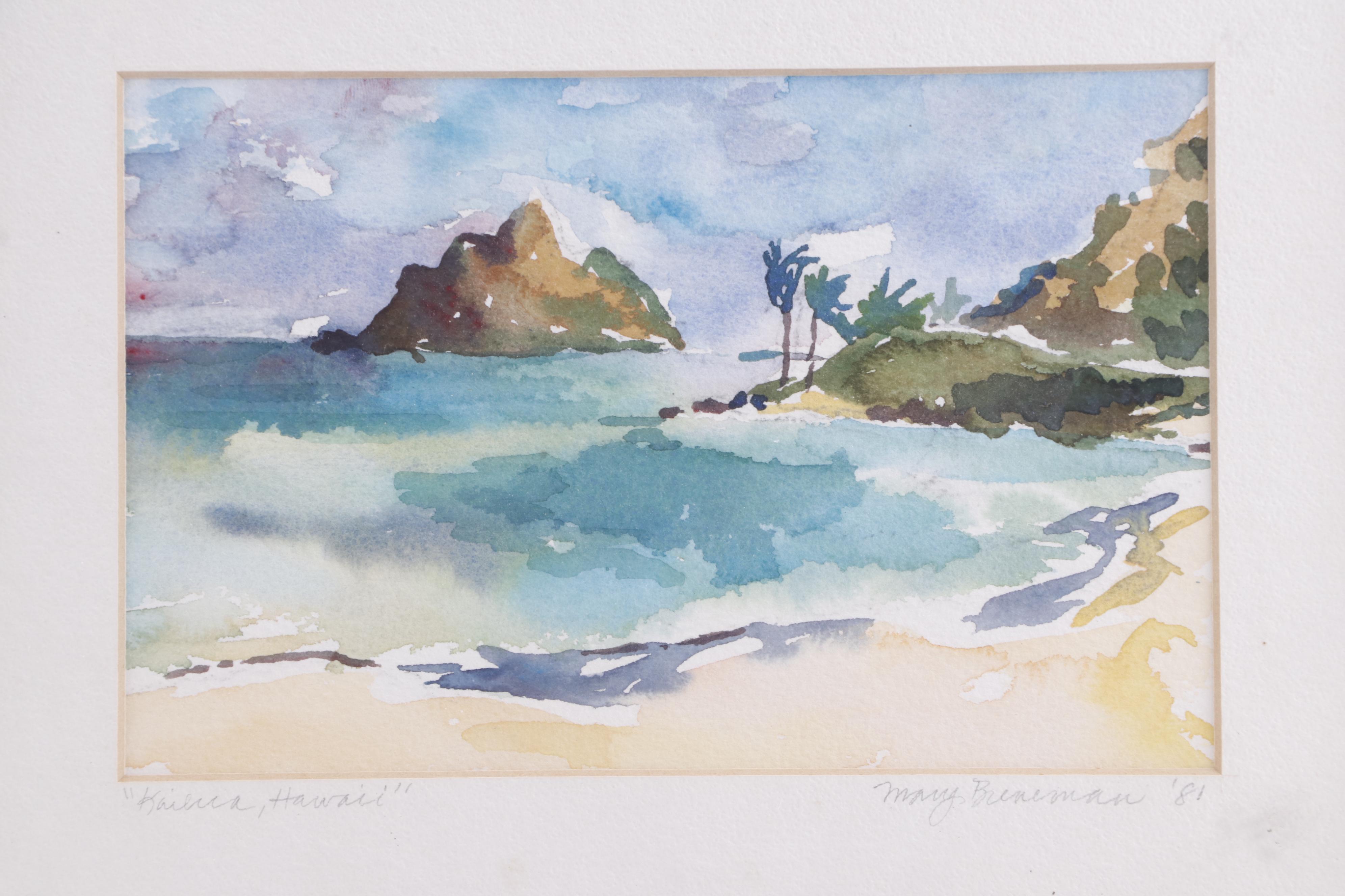 Mary Breneman Watercolor Painting "Kailua Hawaii"