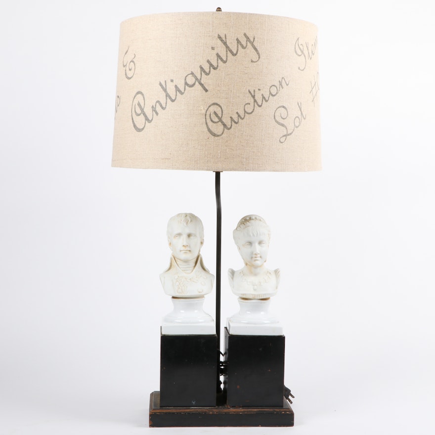 Napoleon and Josephine Bust Table Lamp