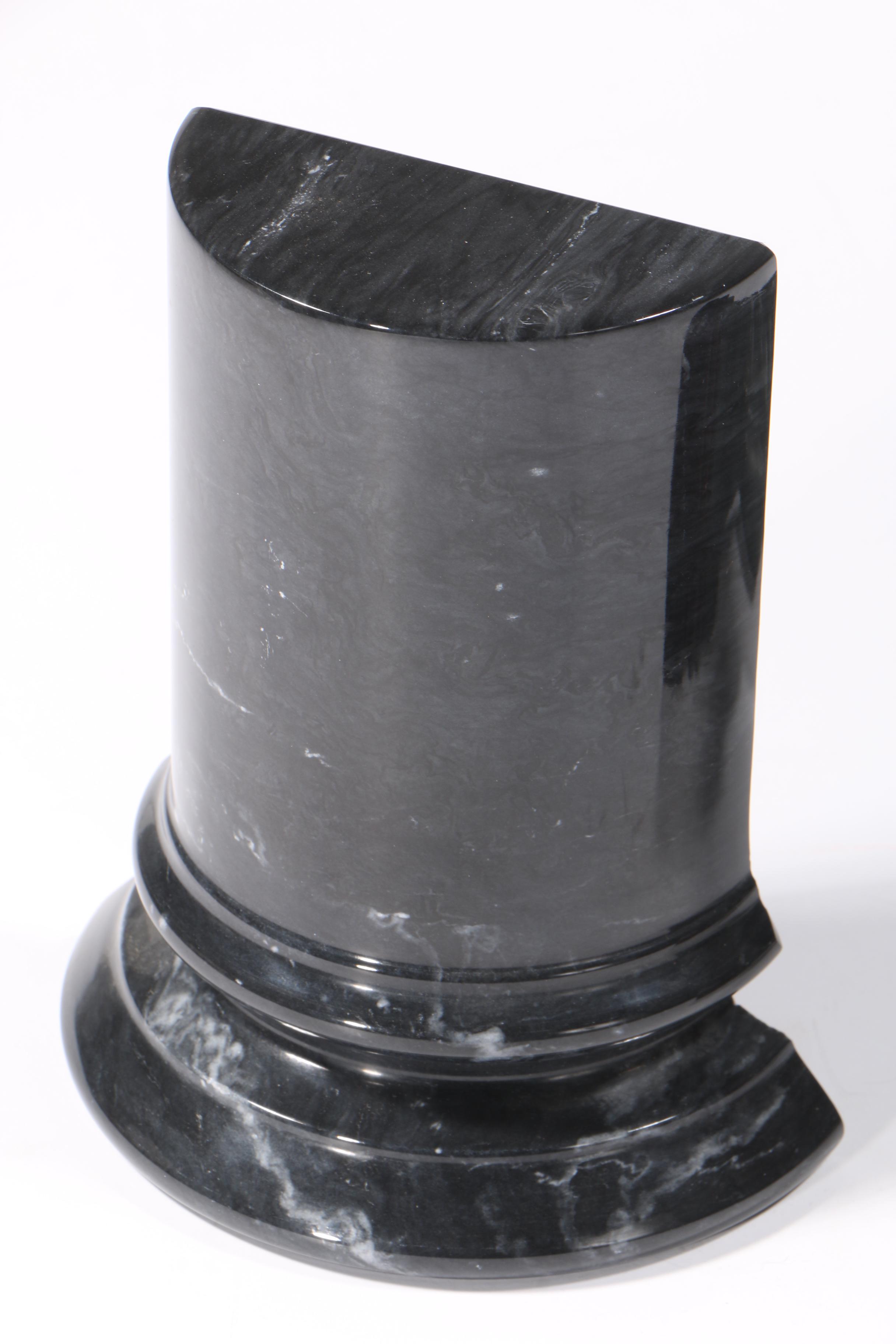 Marble Bookend and Plaster Replica Figurine after Auguste Rodin "The Thinker"