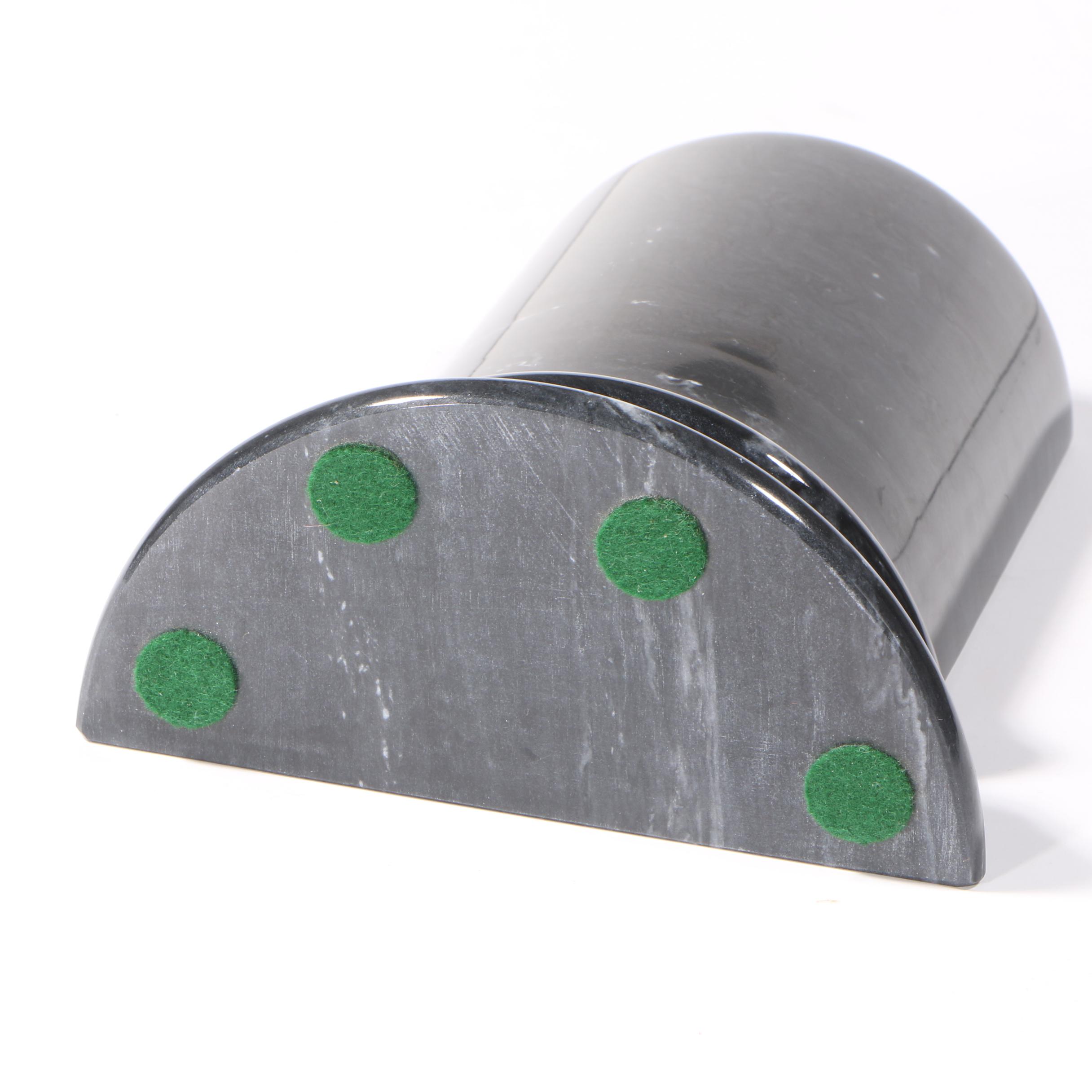 Marble Bookend and Plaster Replica Figurine after Auguste Rodin "The Thinker"