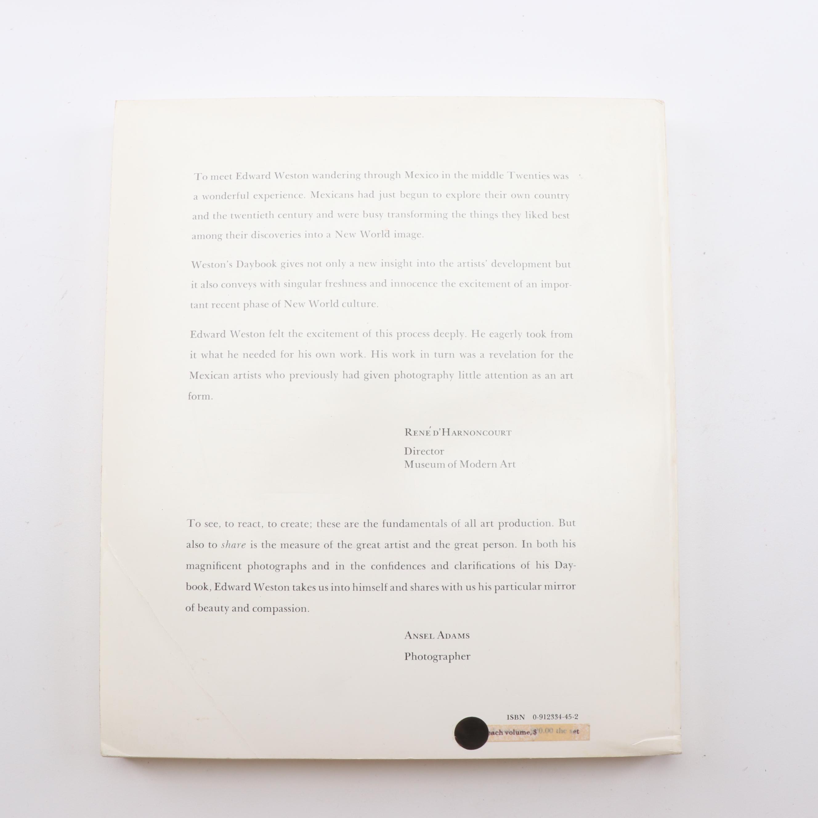 Edward Weston Fine Art Photography Books