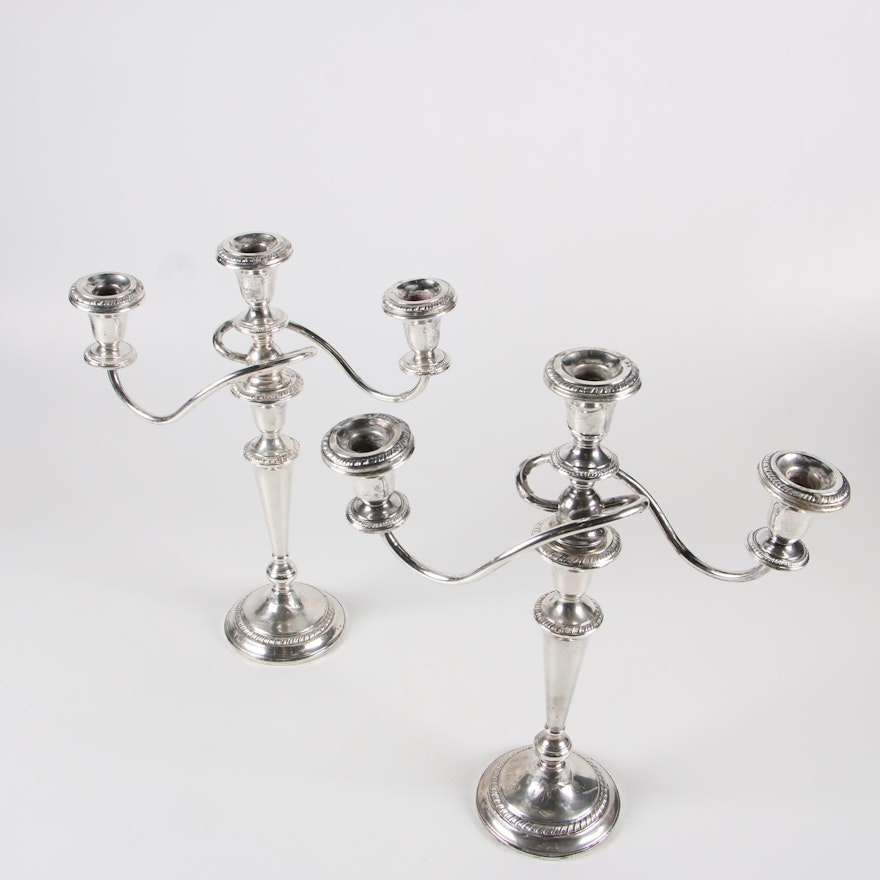 Weighted Sterling Candelabra