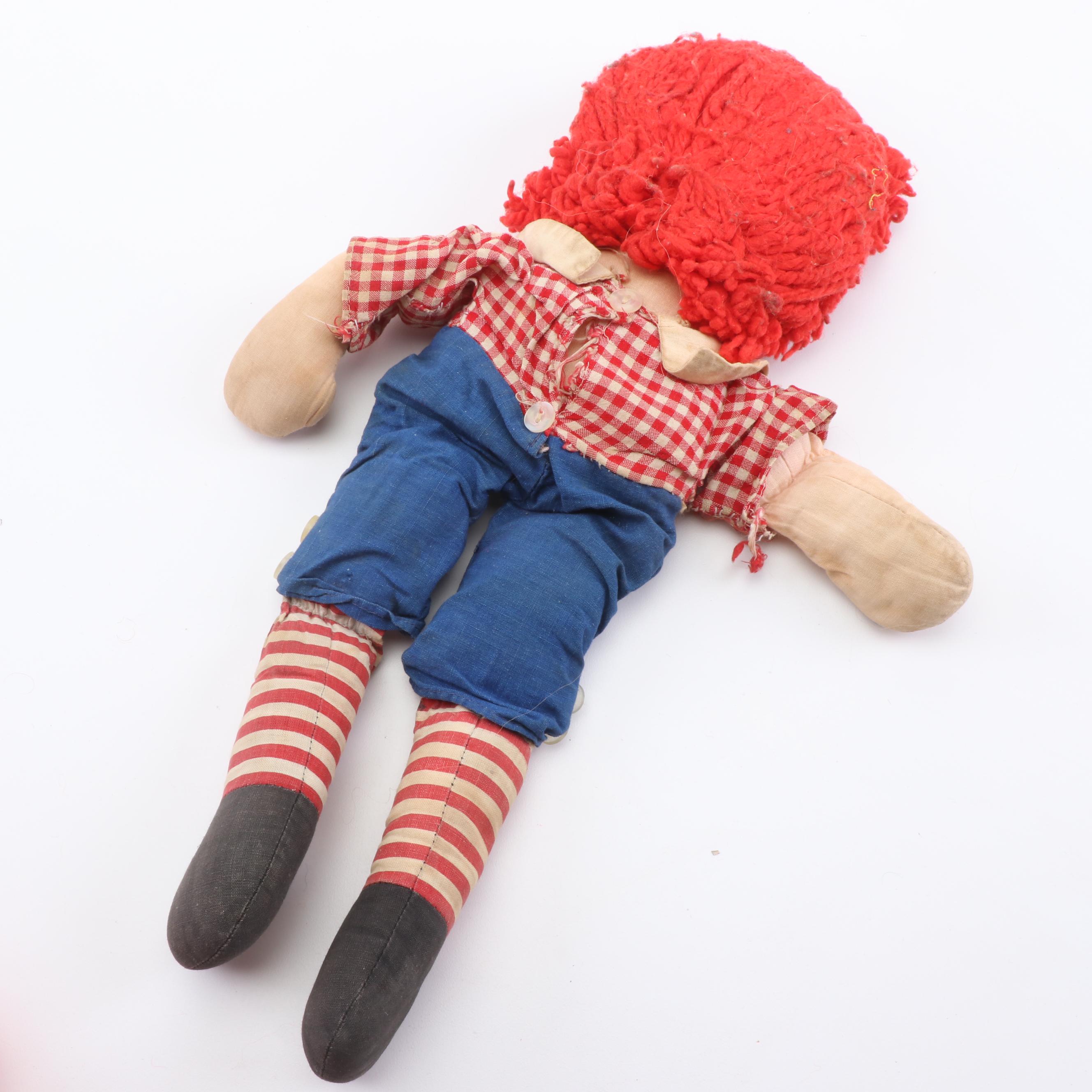 "Raggedy Ann" and "Andy" Dolls with "Raggedy Ann Stories" by Johnny Gruelle