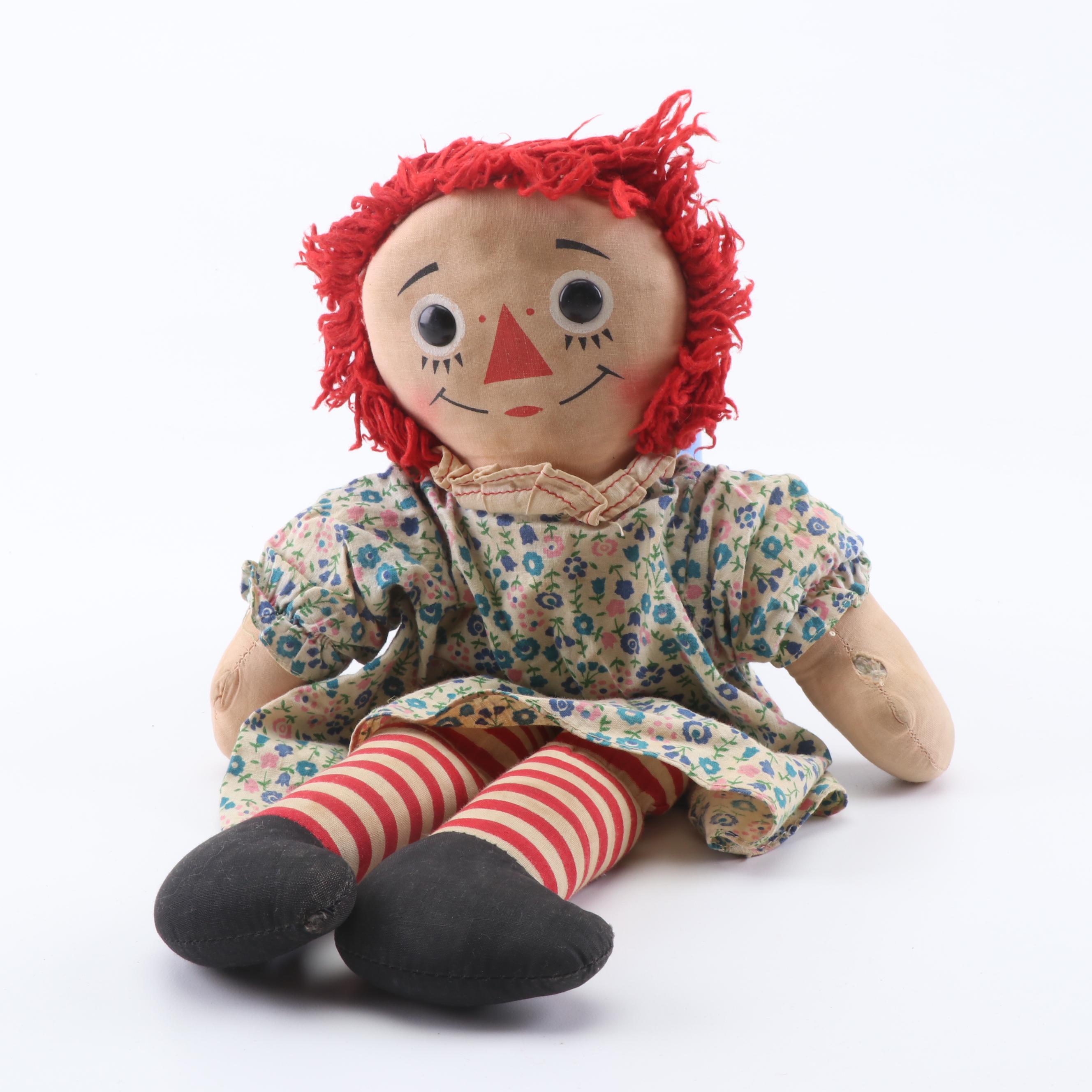 "Raggedy Ann" and "Andy" Dolls with "Raggedy Ann Stories" by Johnny Gruelle