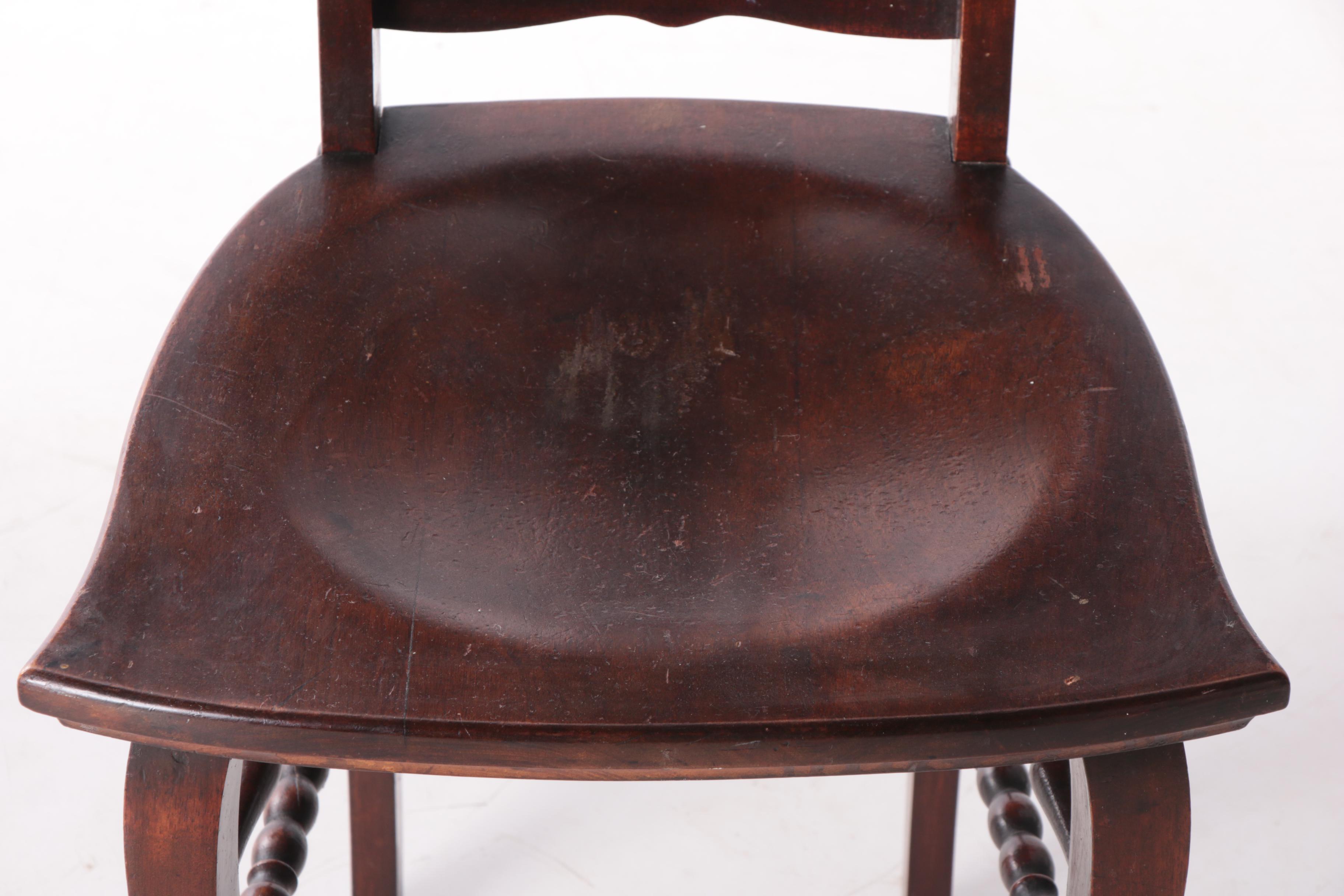 Chippendale Style Mahogany Finished Side Chair, 20th Century