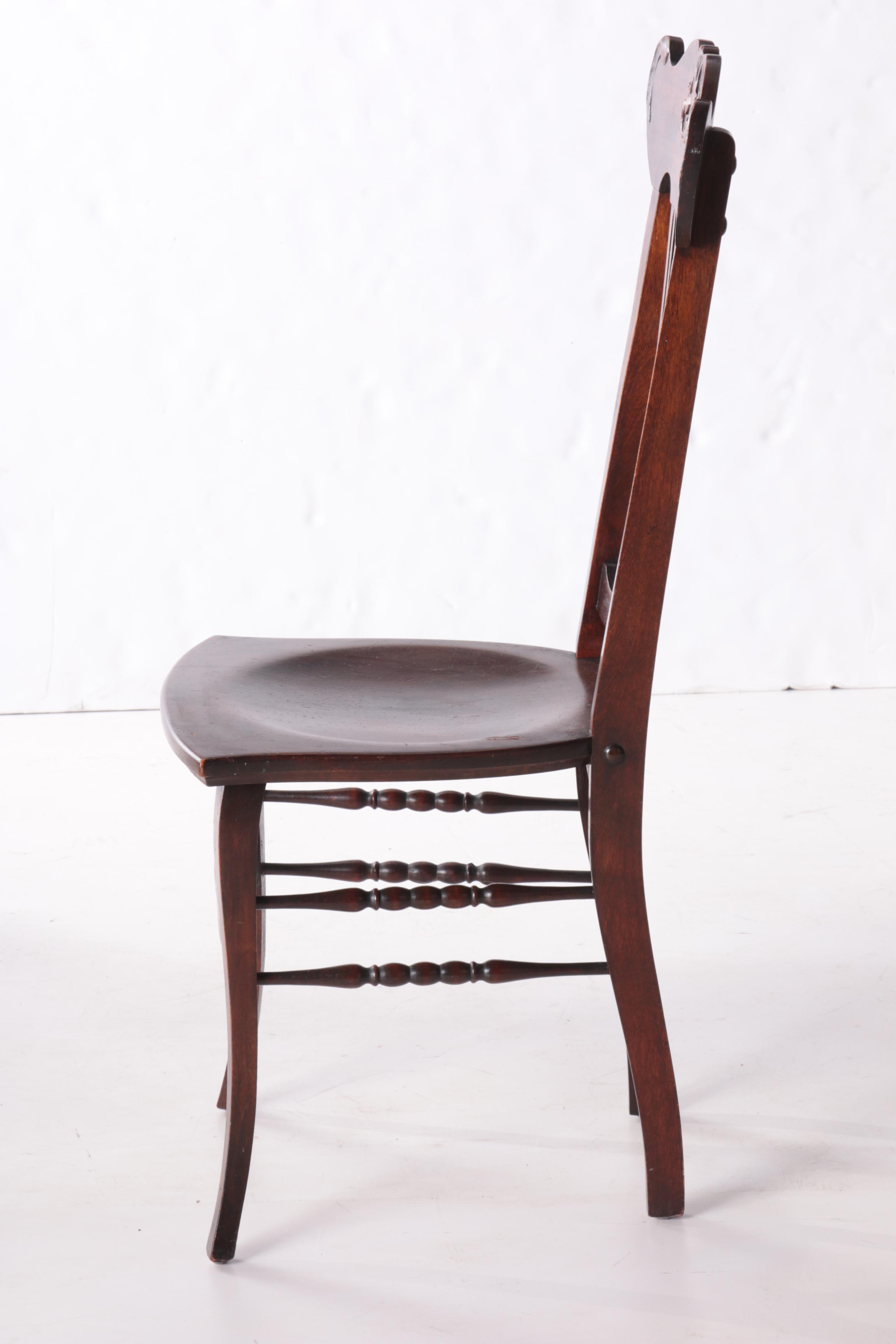 Chippendale Style Mahogany Finished Side Chair, 20th Century