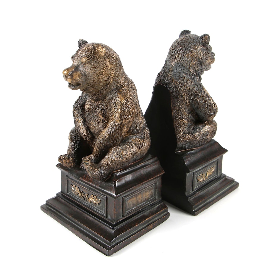 Contemporary Seated Bear Bookends