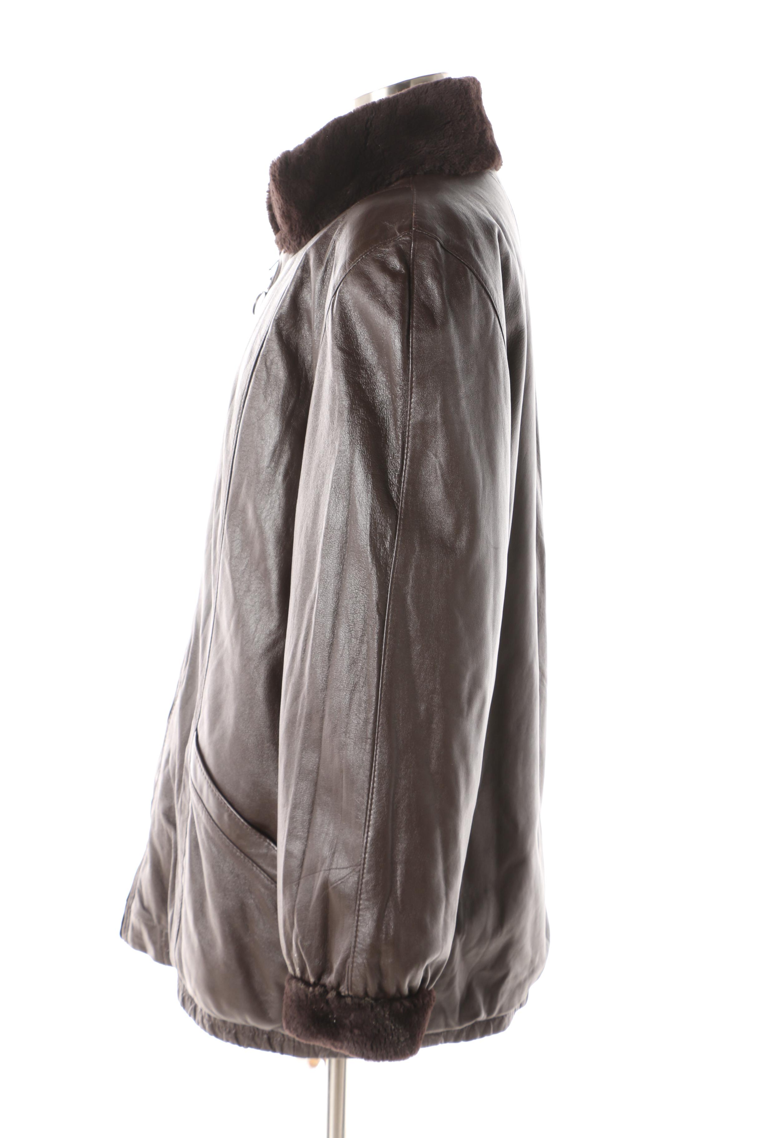 1980s Vintage O'Brien & Sons Furs Beaver Fur and Leather Reversible Jacket