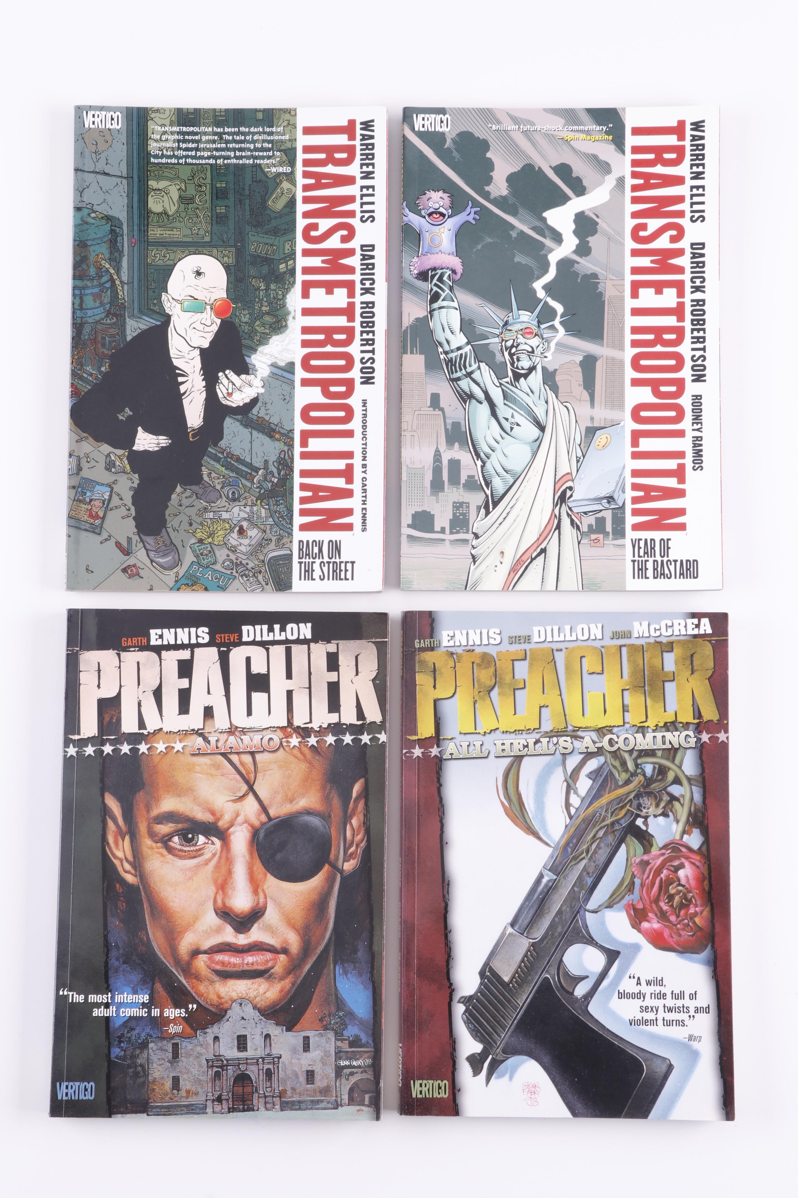 Modern Age Graphic Novels including "The Walking Dead" and "The Sandman"