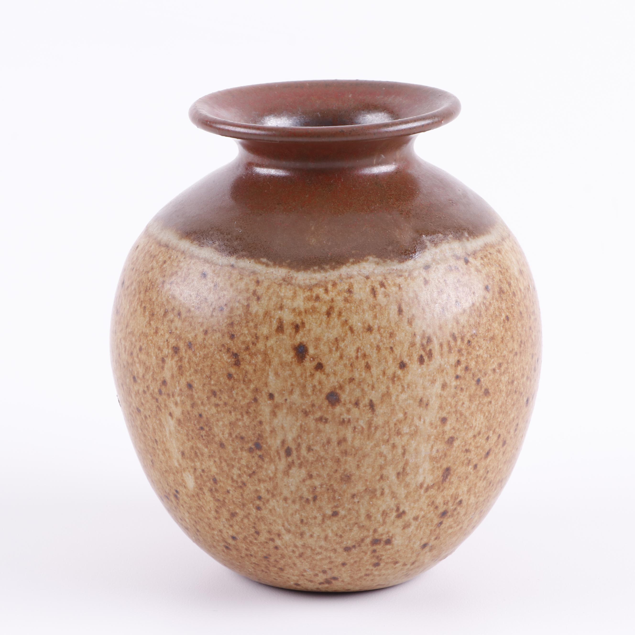 Signed Hand Thrown Vases and Bowl