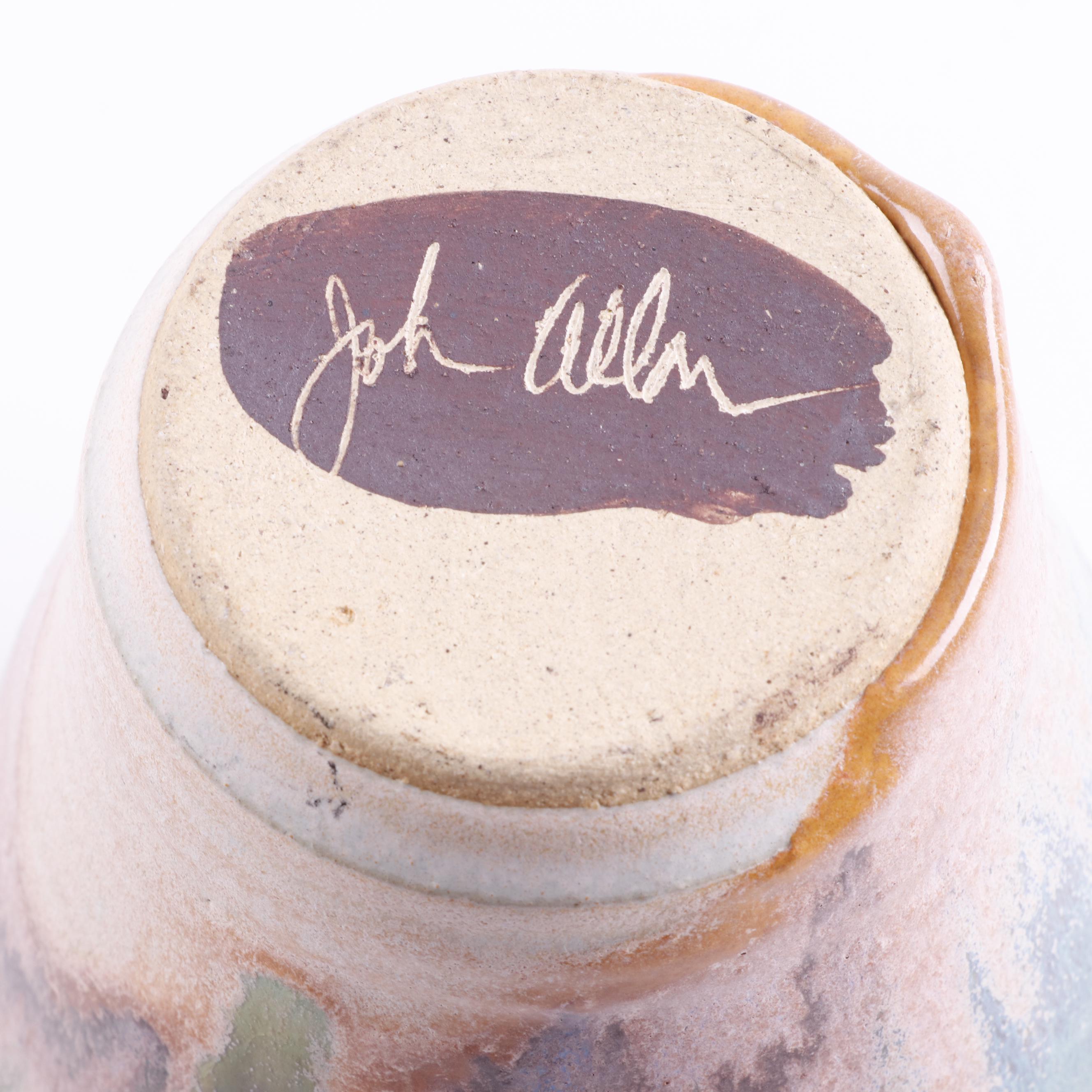 Signed Hand Thrown Vases and Bowl