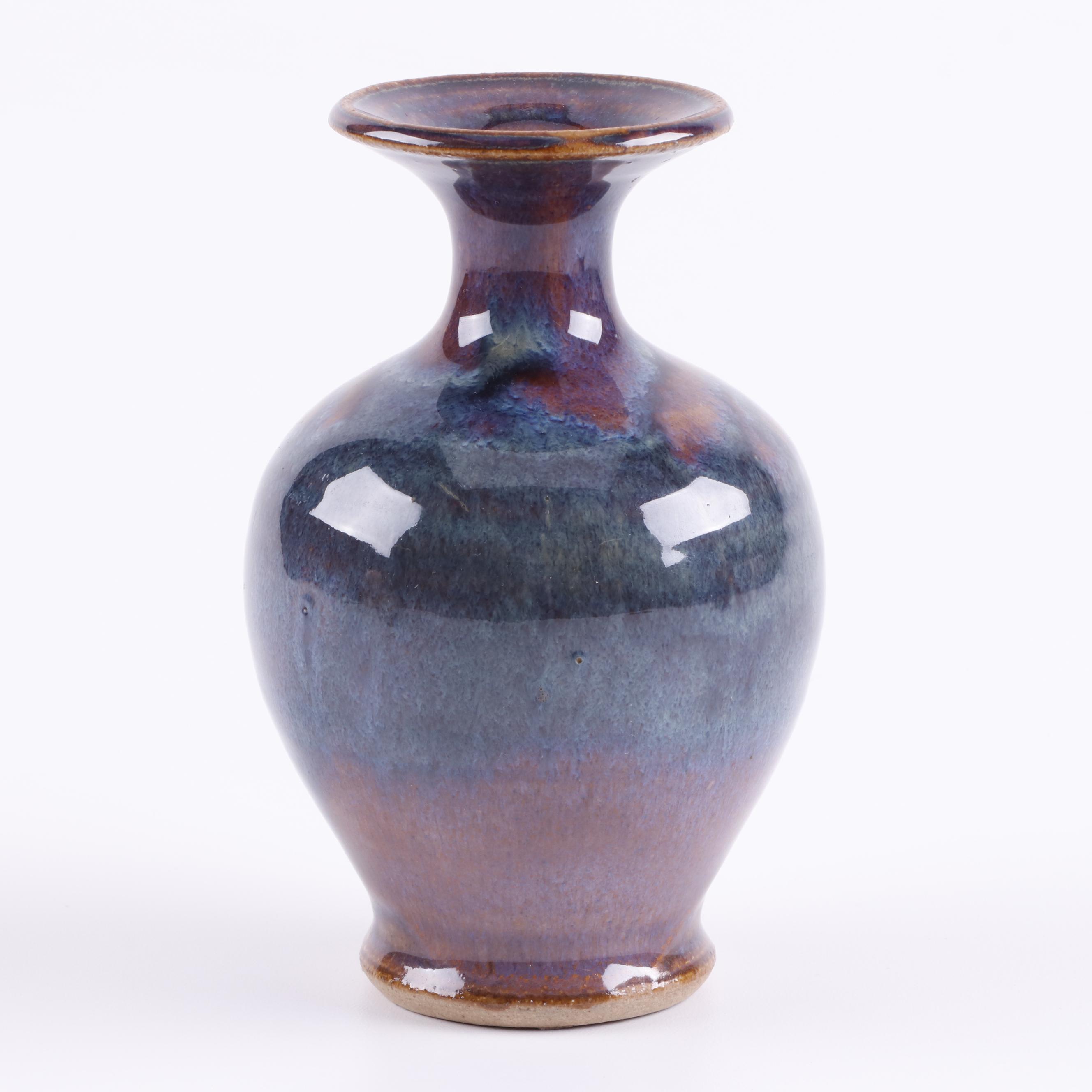 Signed Hand Thrown Vases and Bowl