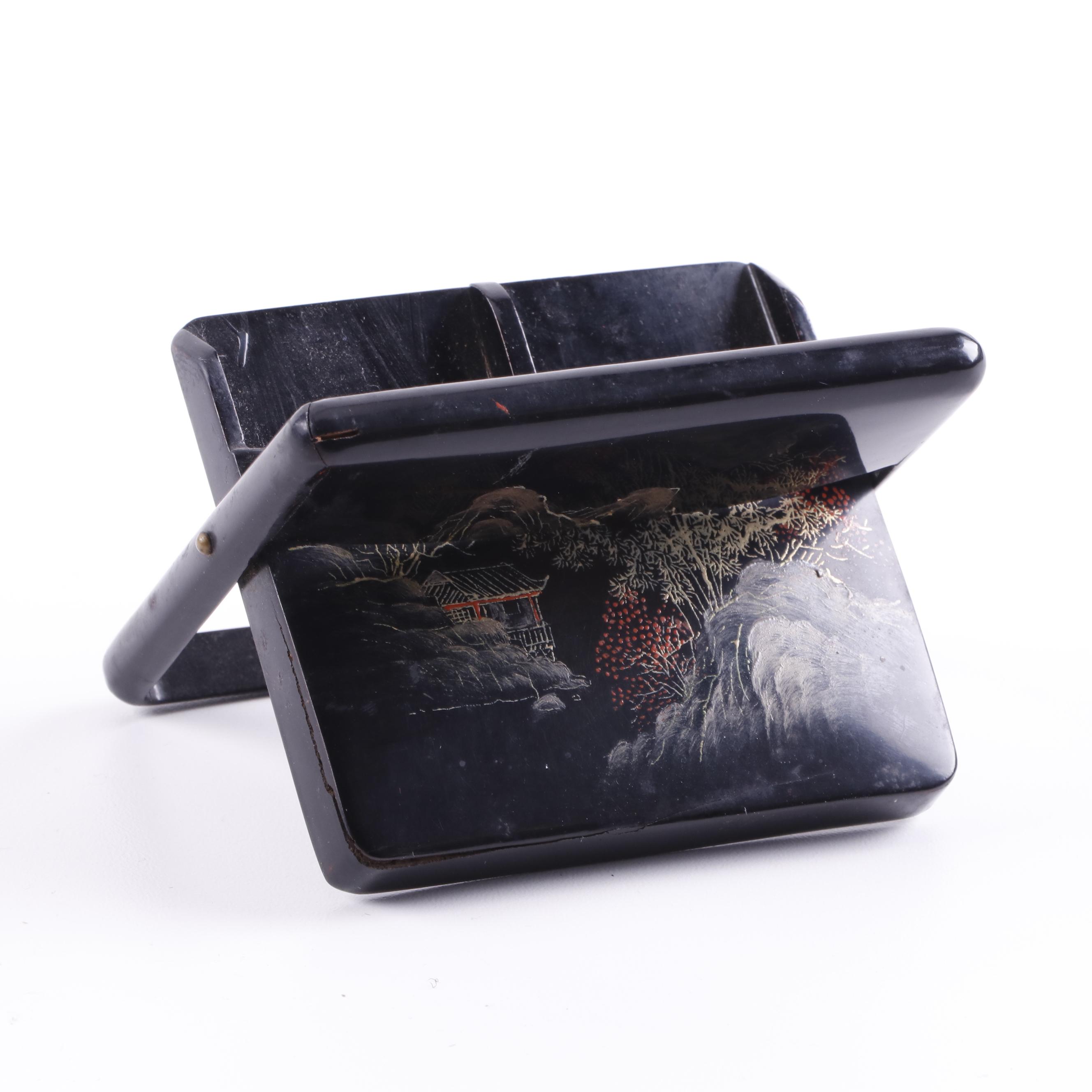 Vintage Japanese Hand-Painted Cigarette Case